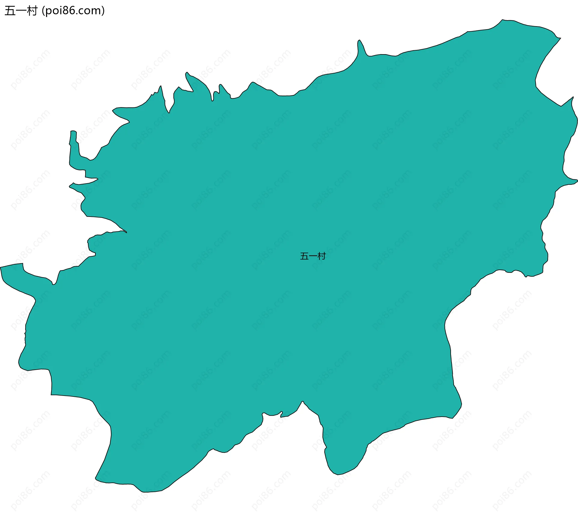 五一村边界地图