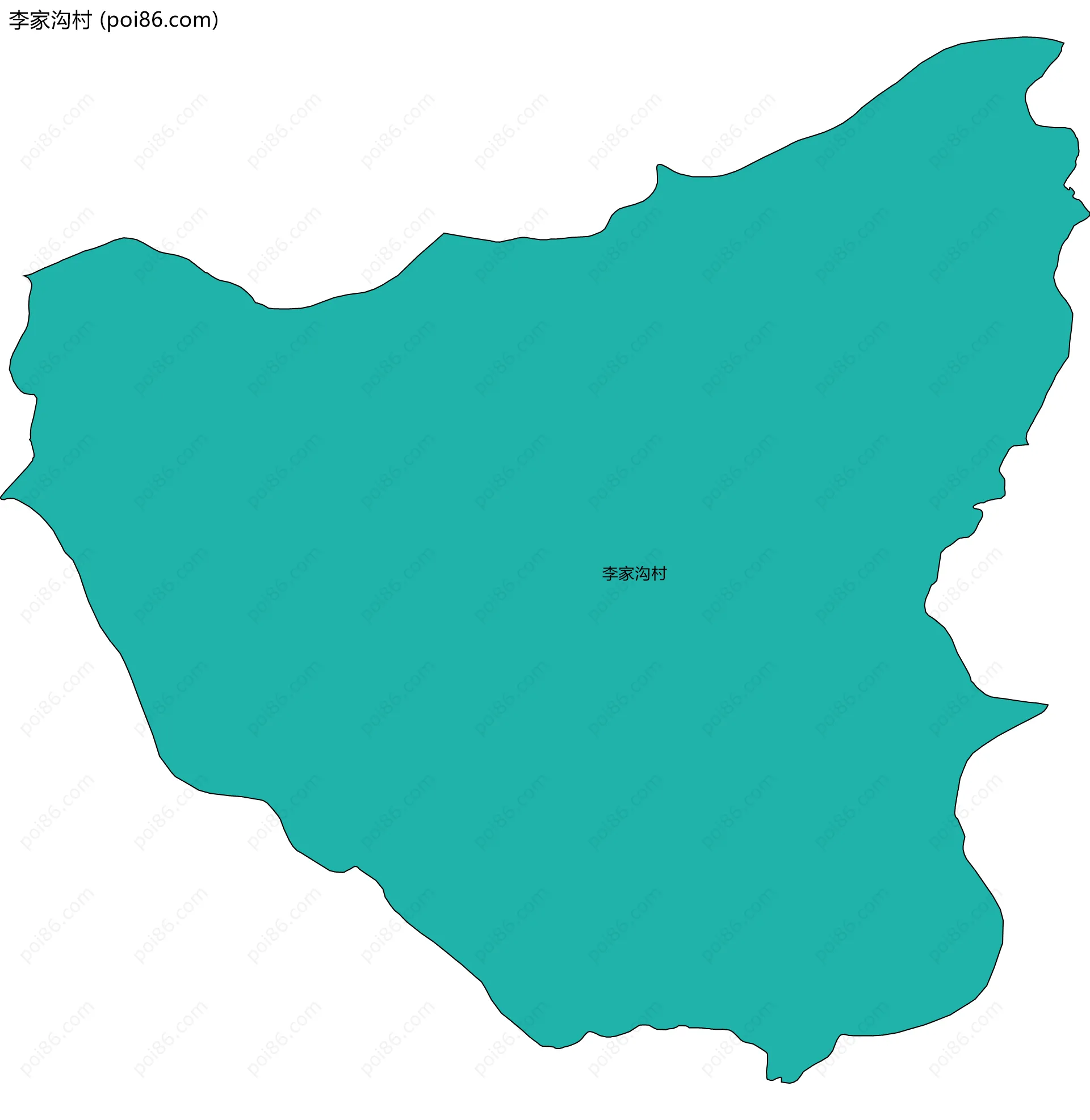 李家沟村边界地图