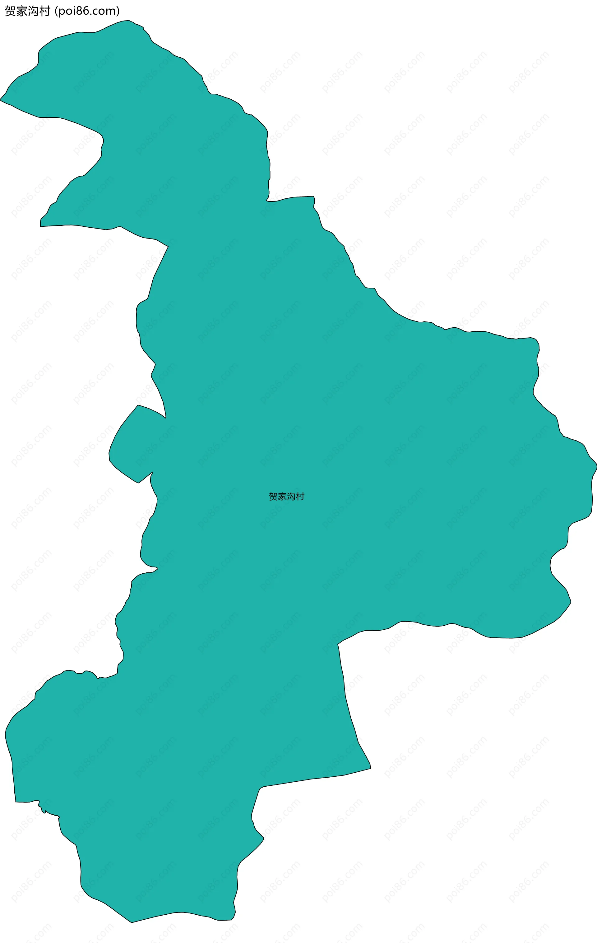 贺家沟村边界地图