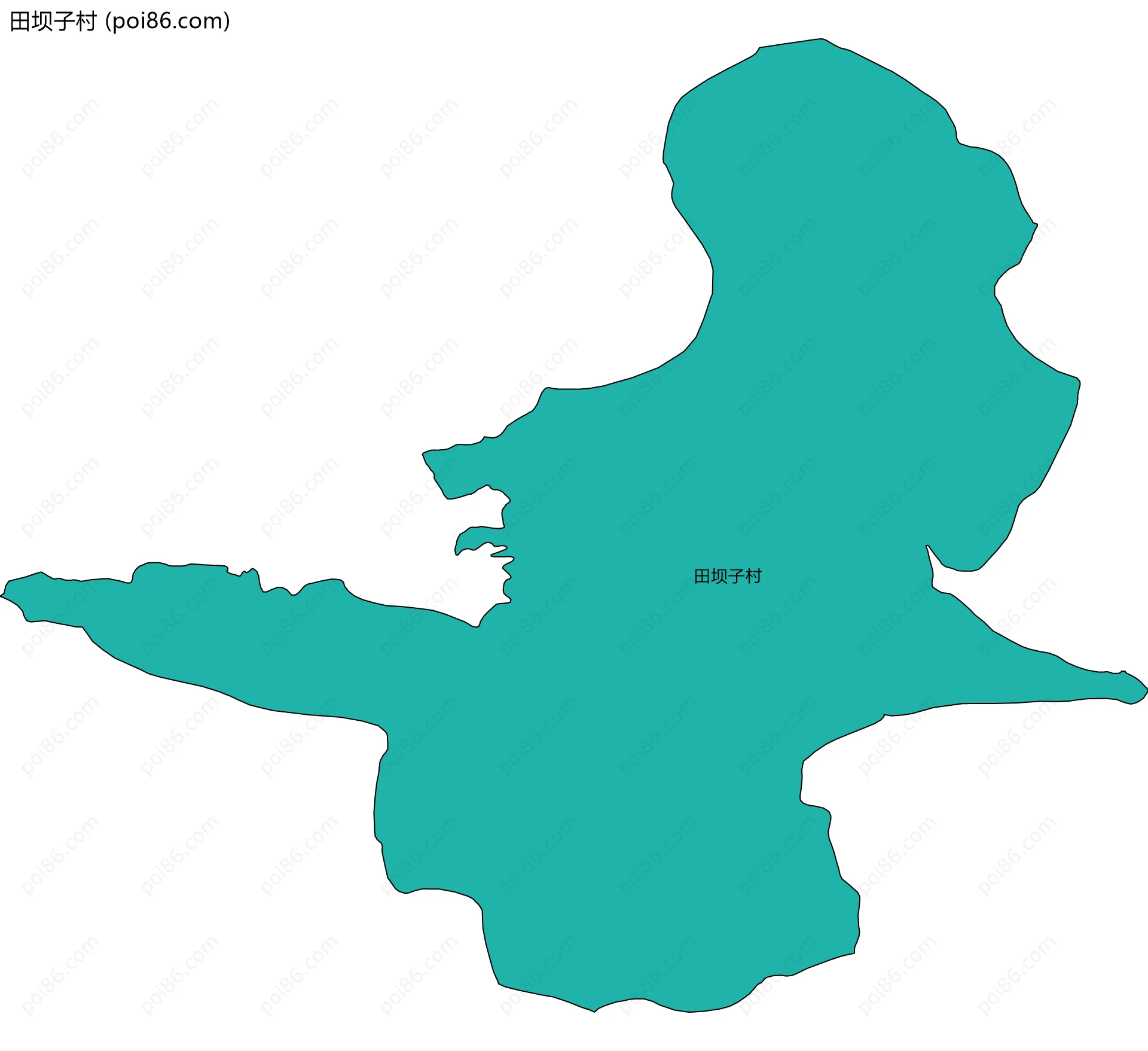 田坝子村边界地图