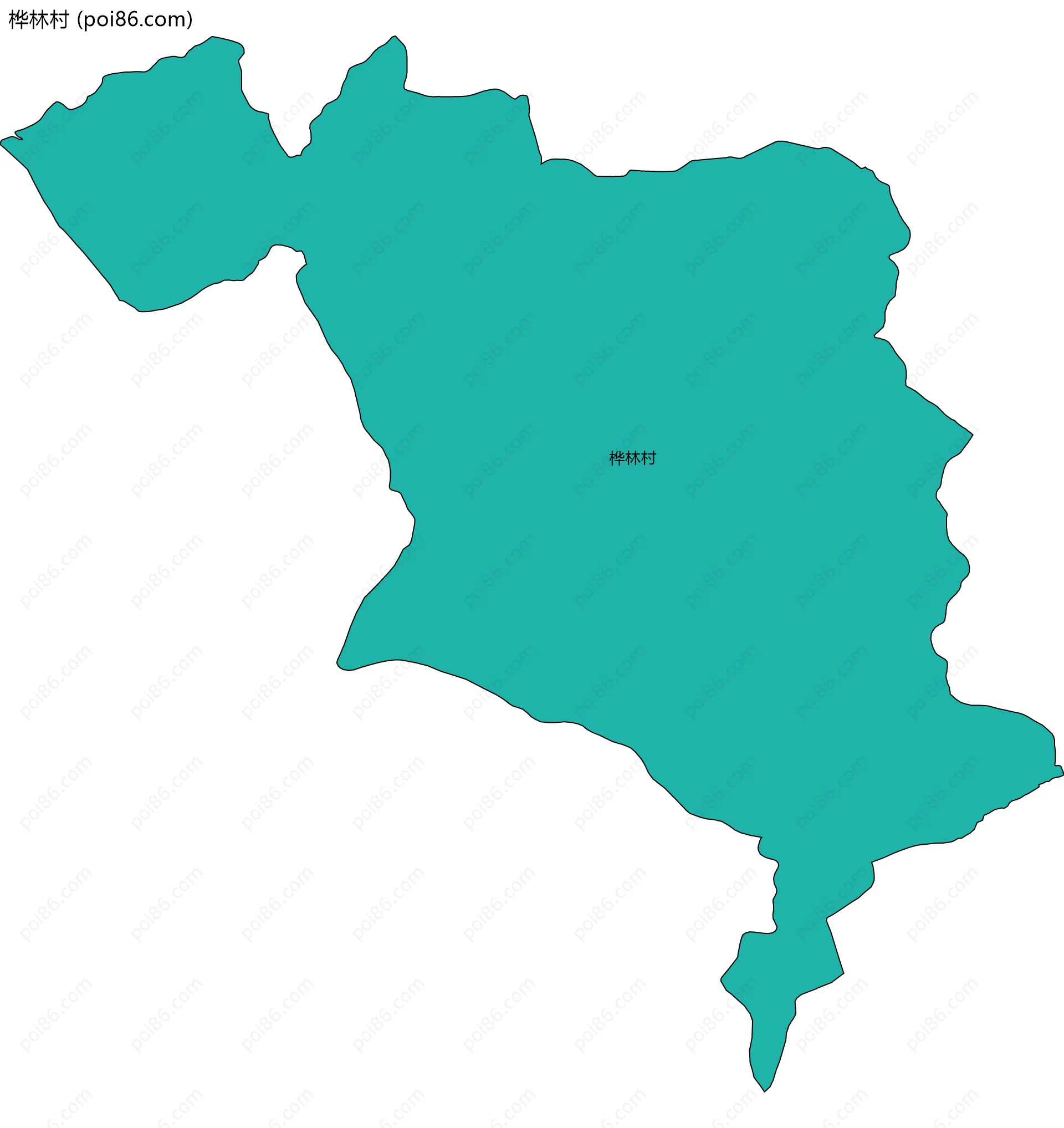 桦林村边界地图