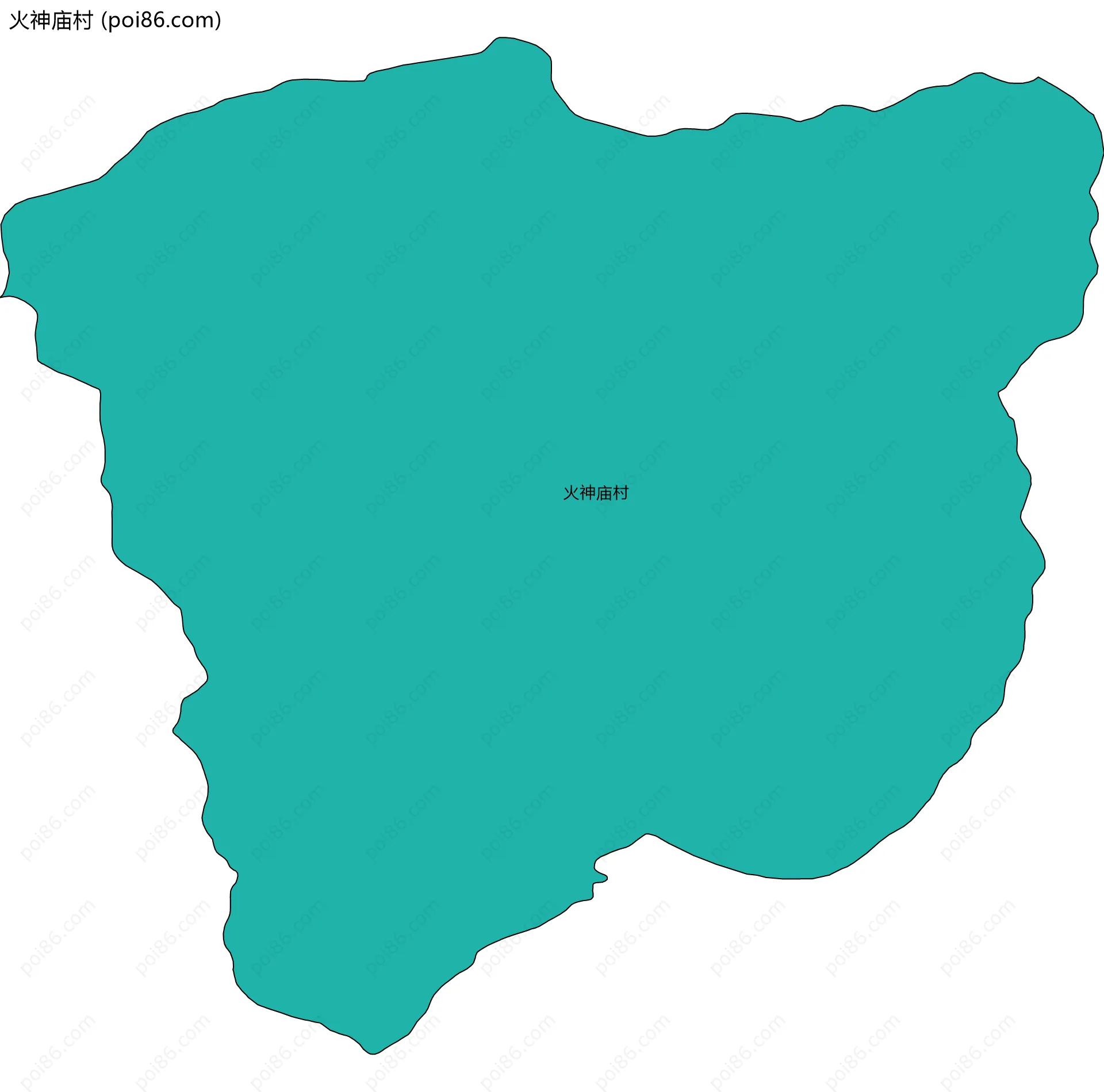 火神庙村边界地图