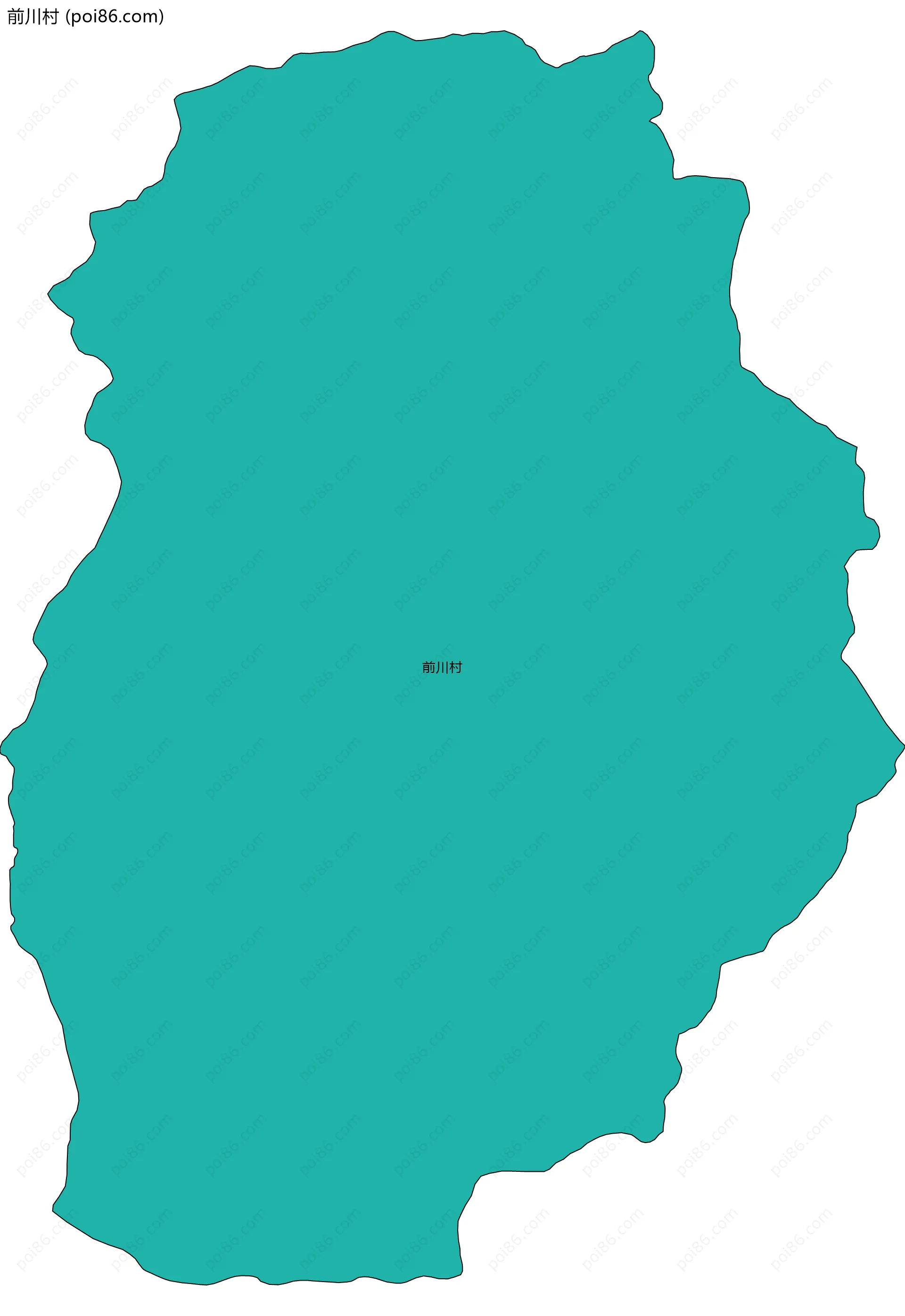 前川村边界地图