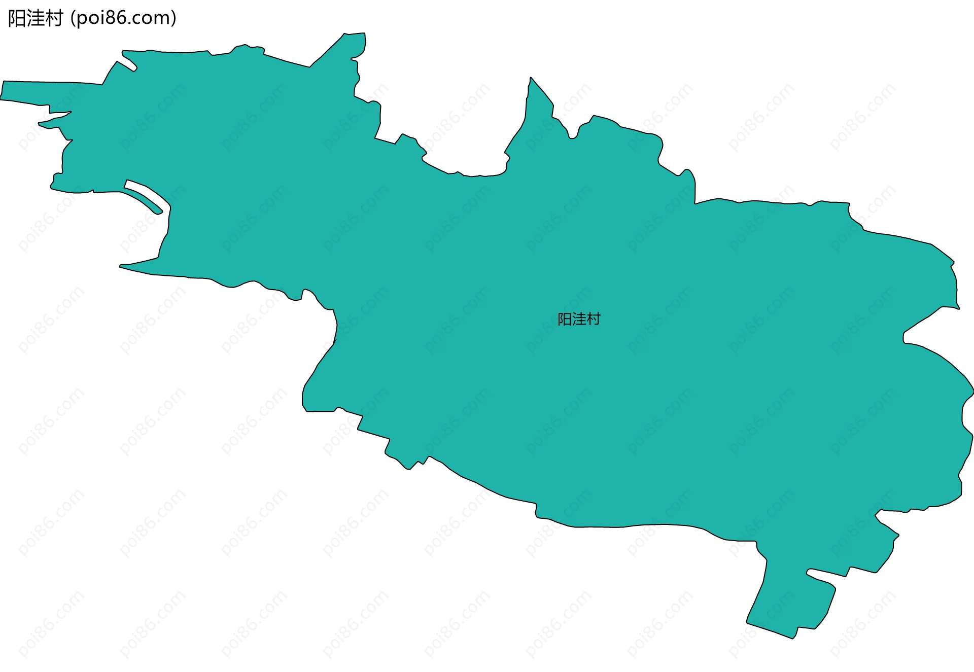 阳洼村边界地图