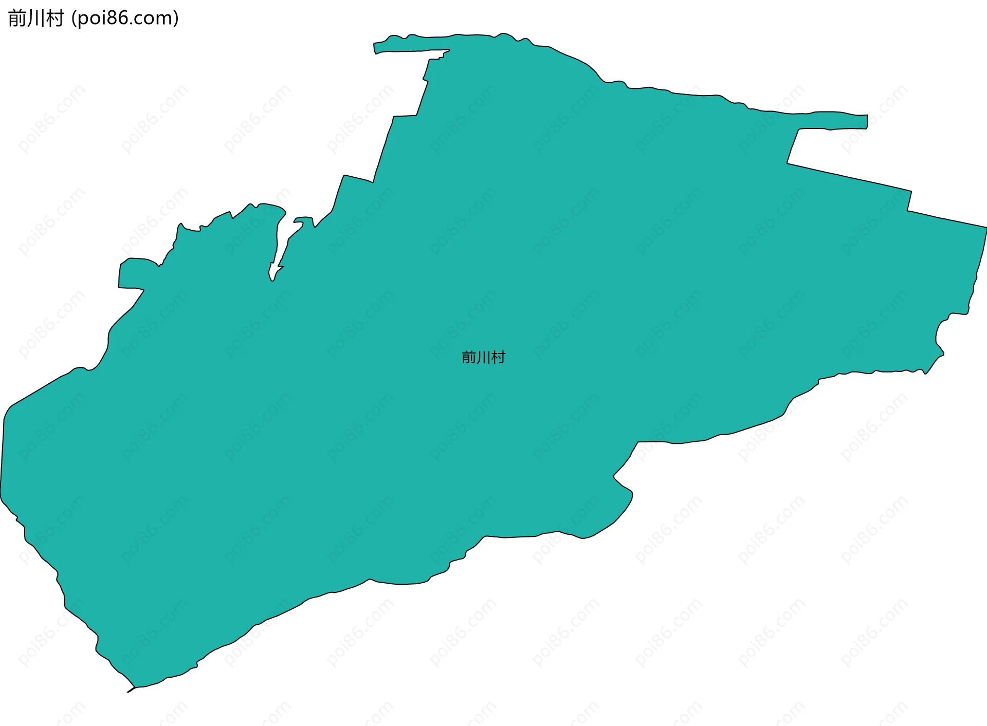 前川村边界地图