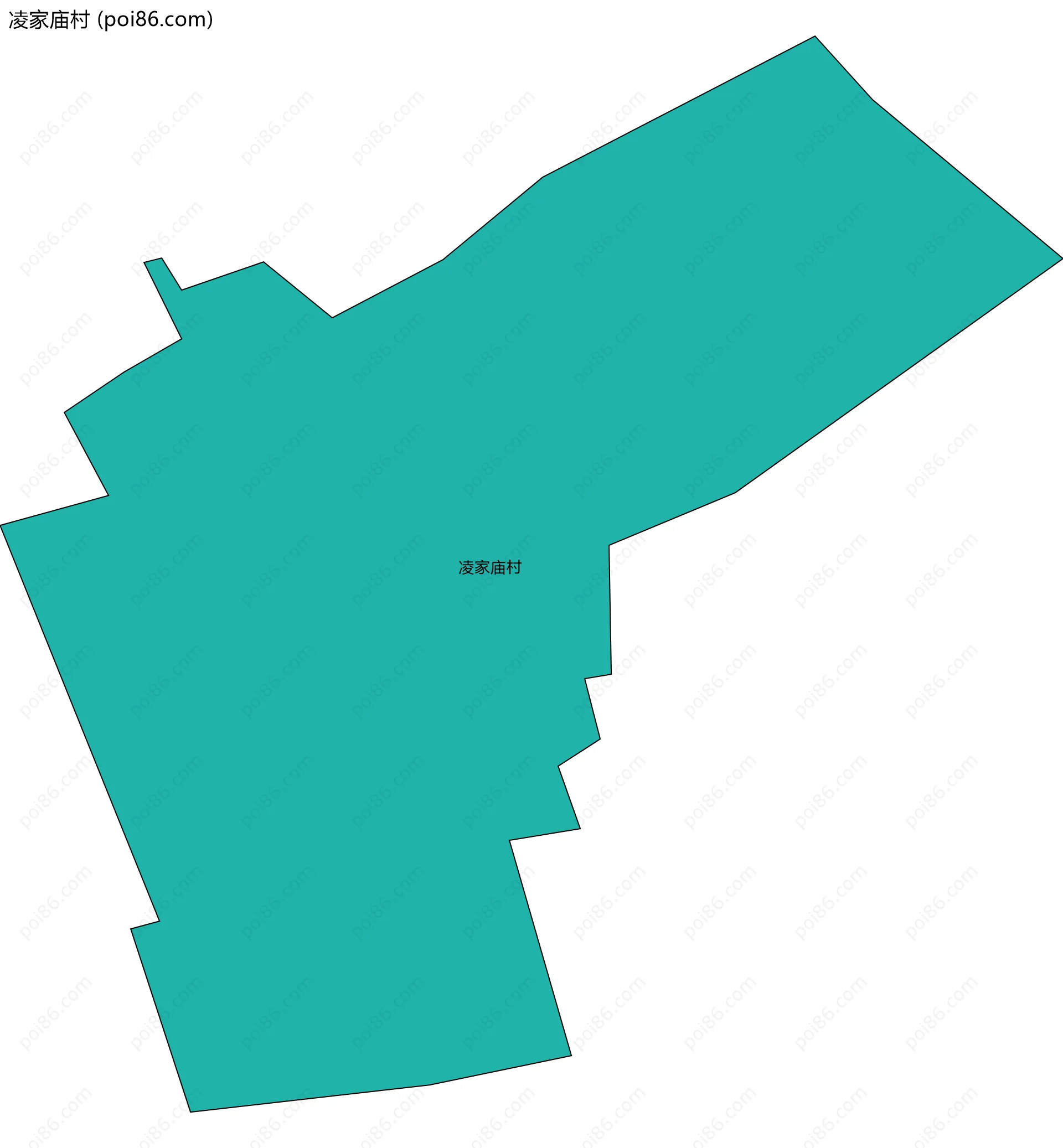 凌家庙村边界地图