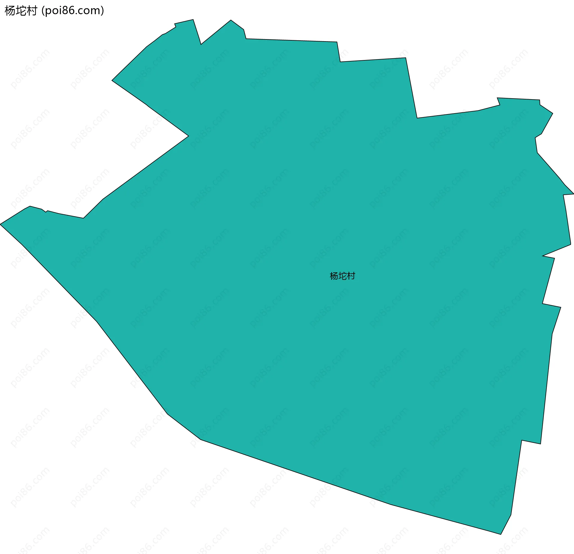 杨坨村边界地图