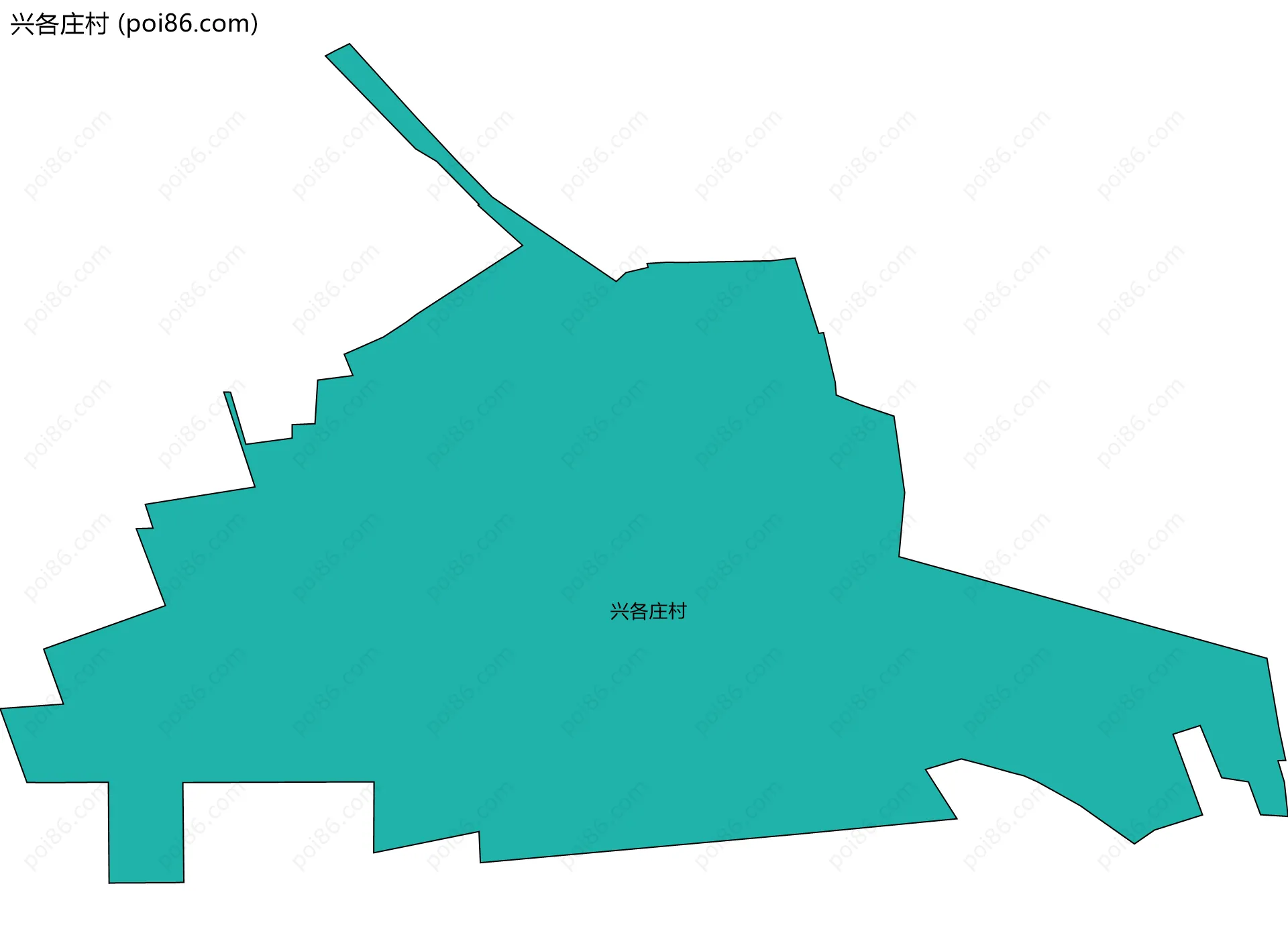 兴各庄村边界地图