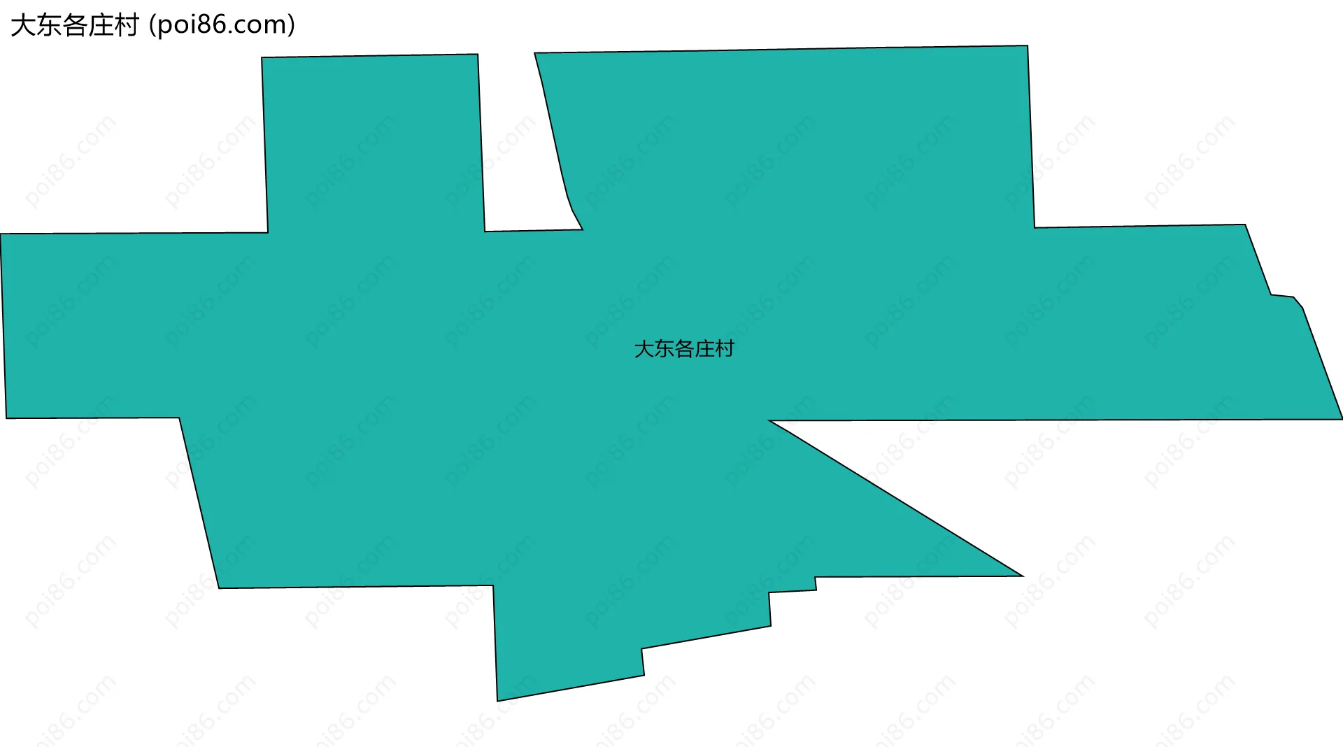 大东各庄村边界地图