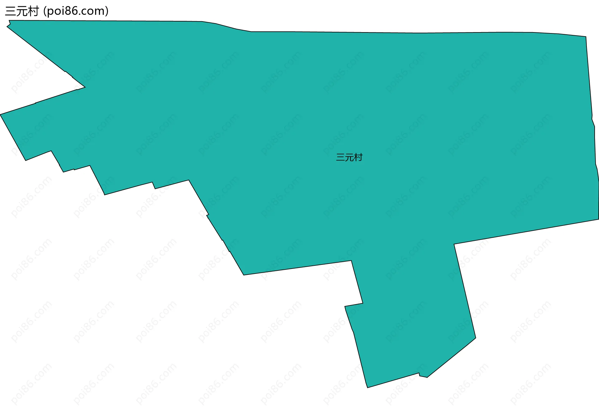 三元村边界地图