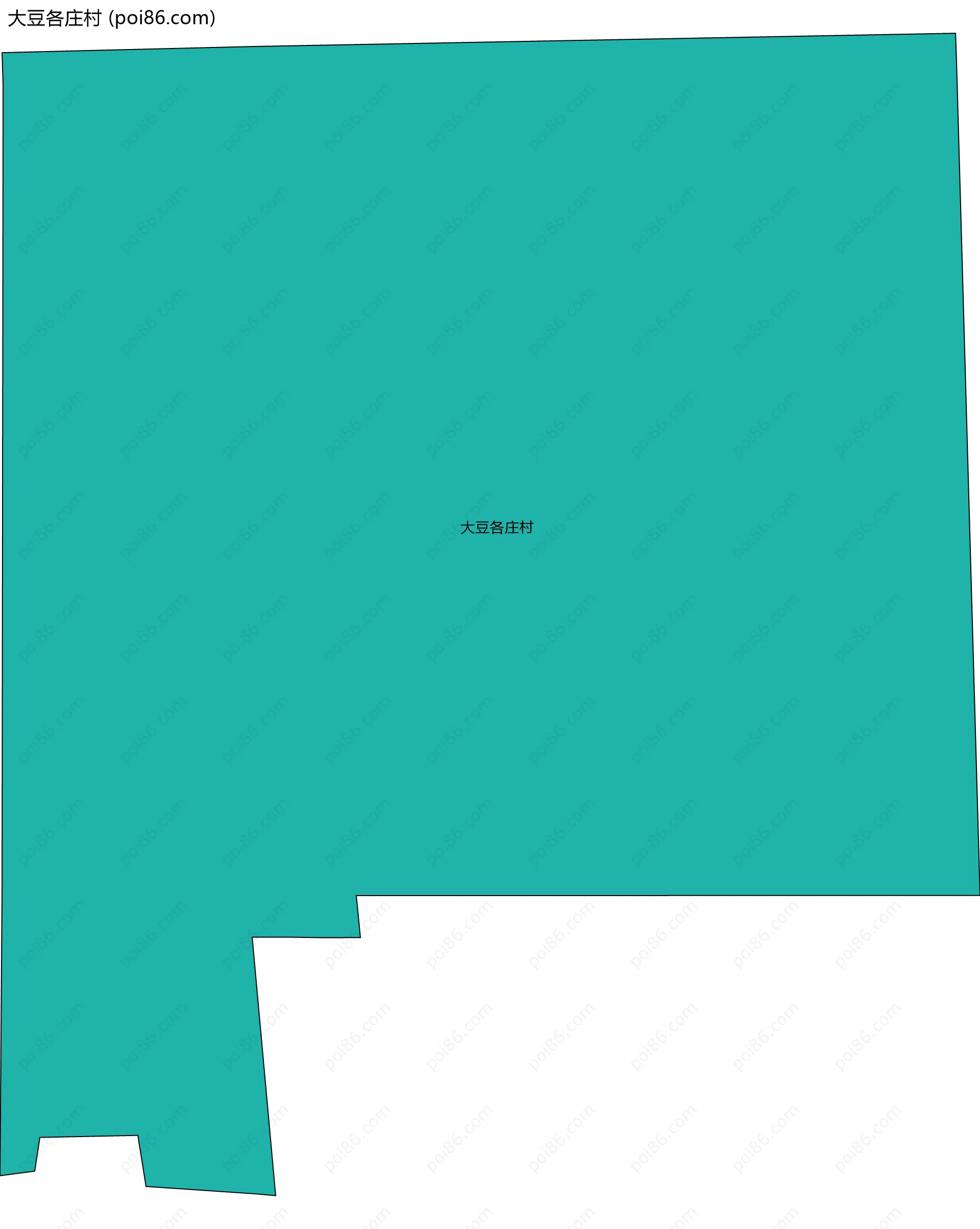 大豆各庄村边界地图