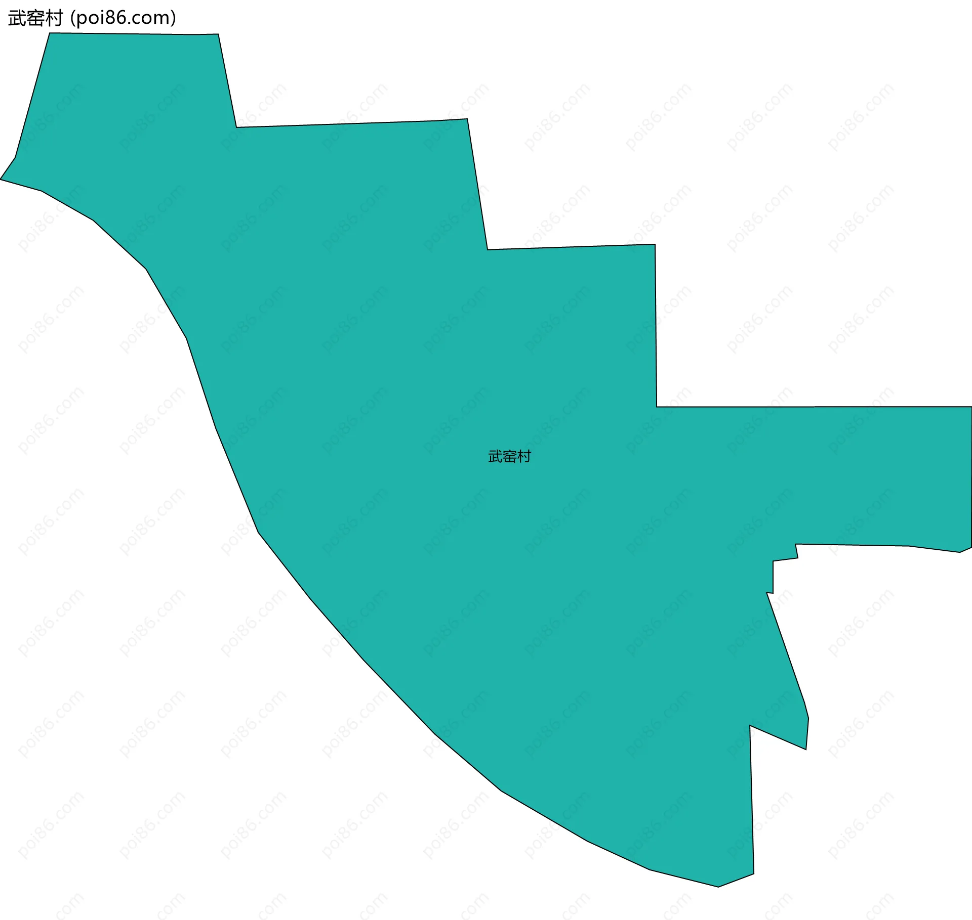 武窑村边界地图
