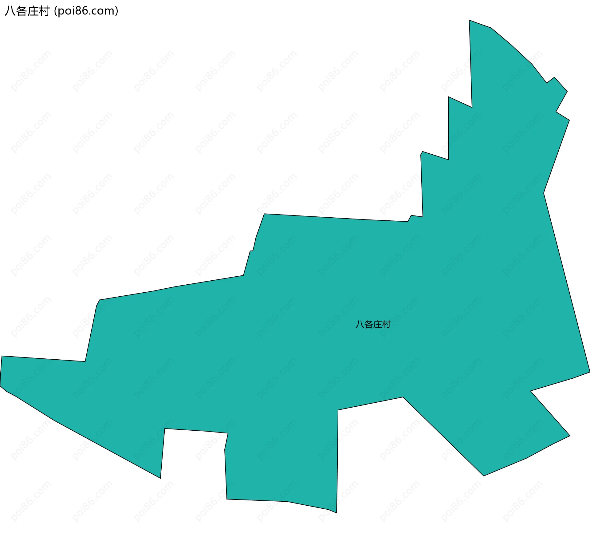 八各庄村边界地图