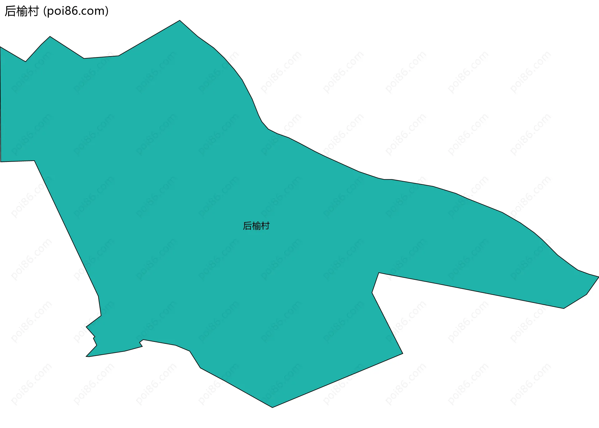 后榆村边界地图