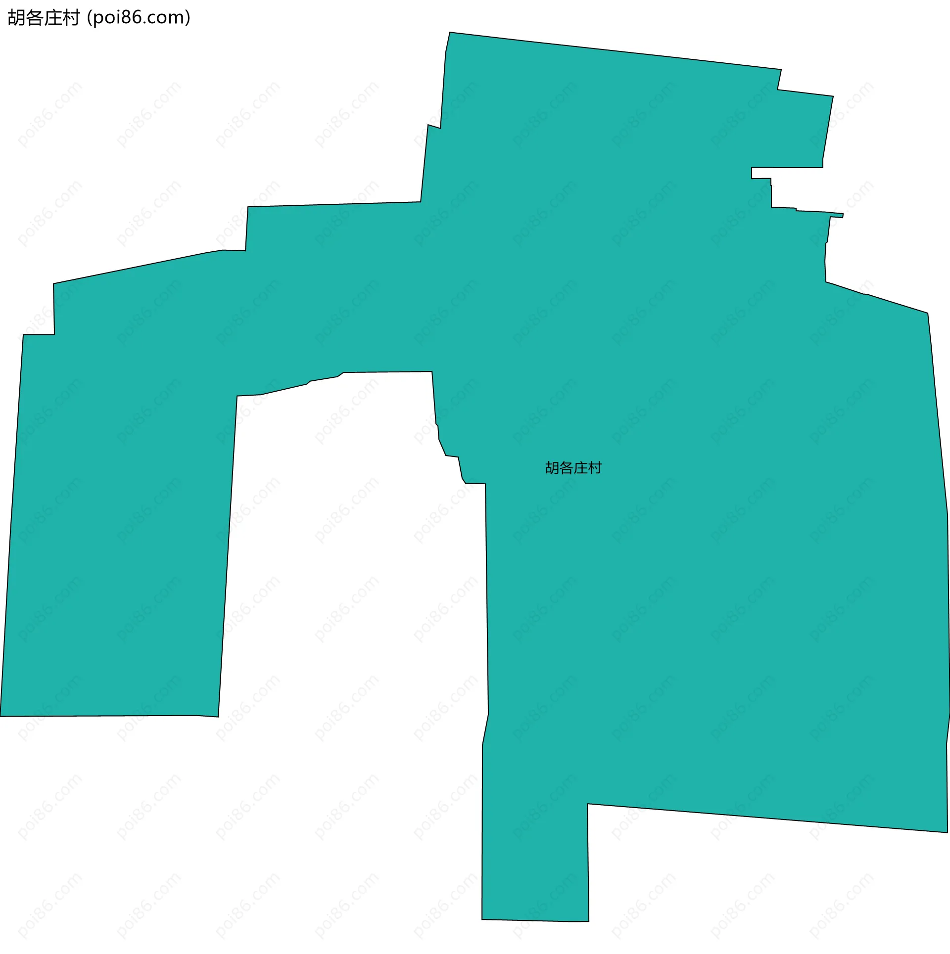 胡各庄村边界地图