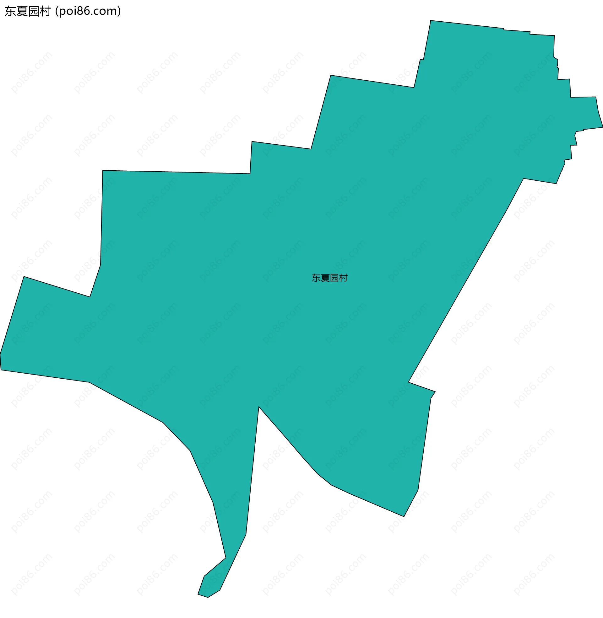 东夏园村边界地图