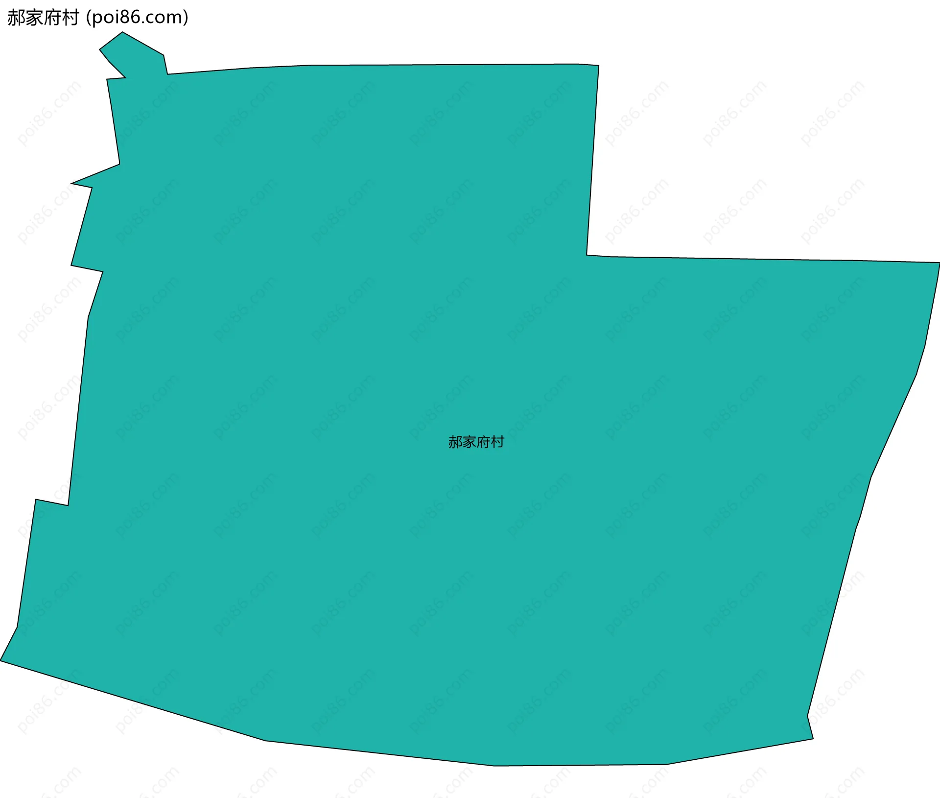 郝家府村边界地图