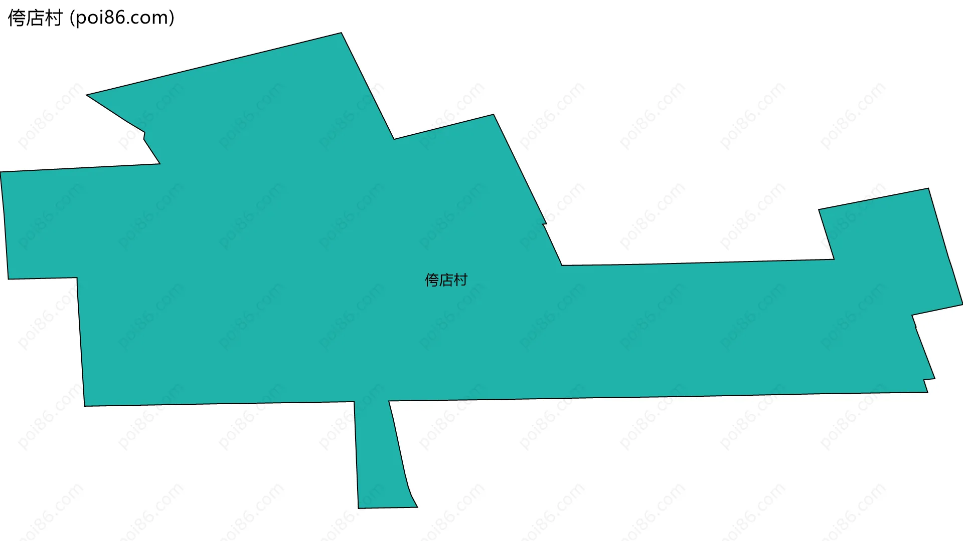 侉店村边界地图