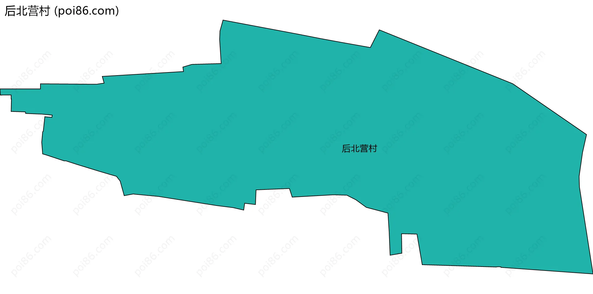 后北营村边界地图