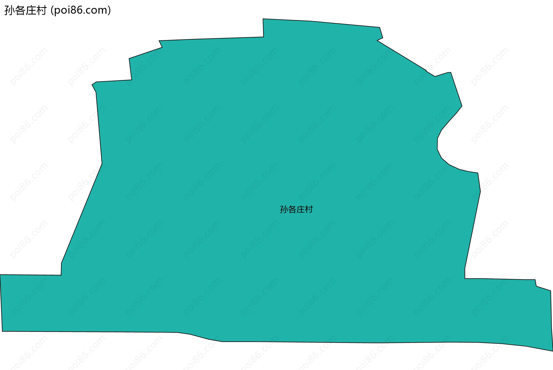 孙各庄村边界地图