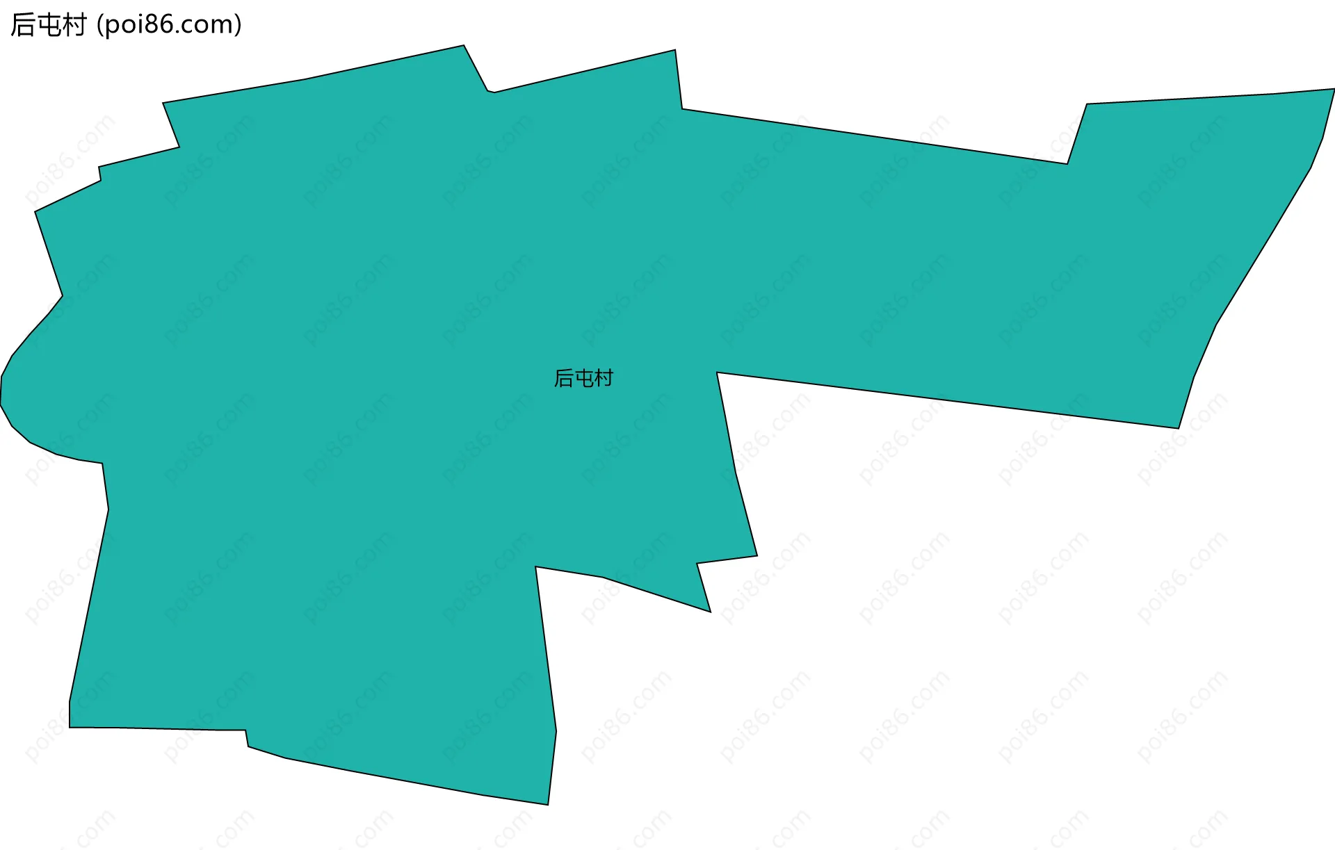 后屯村边界地图