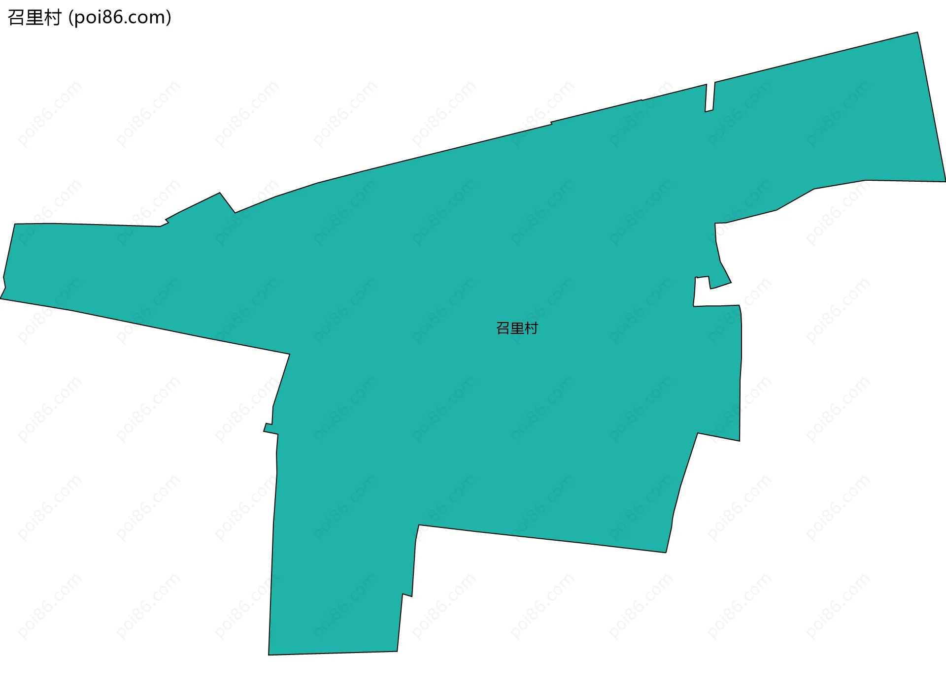 召里村边界地图