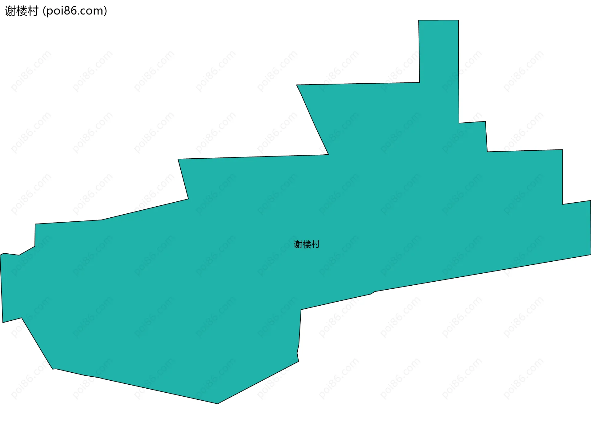 谢楼村边界地图