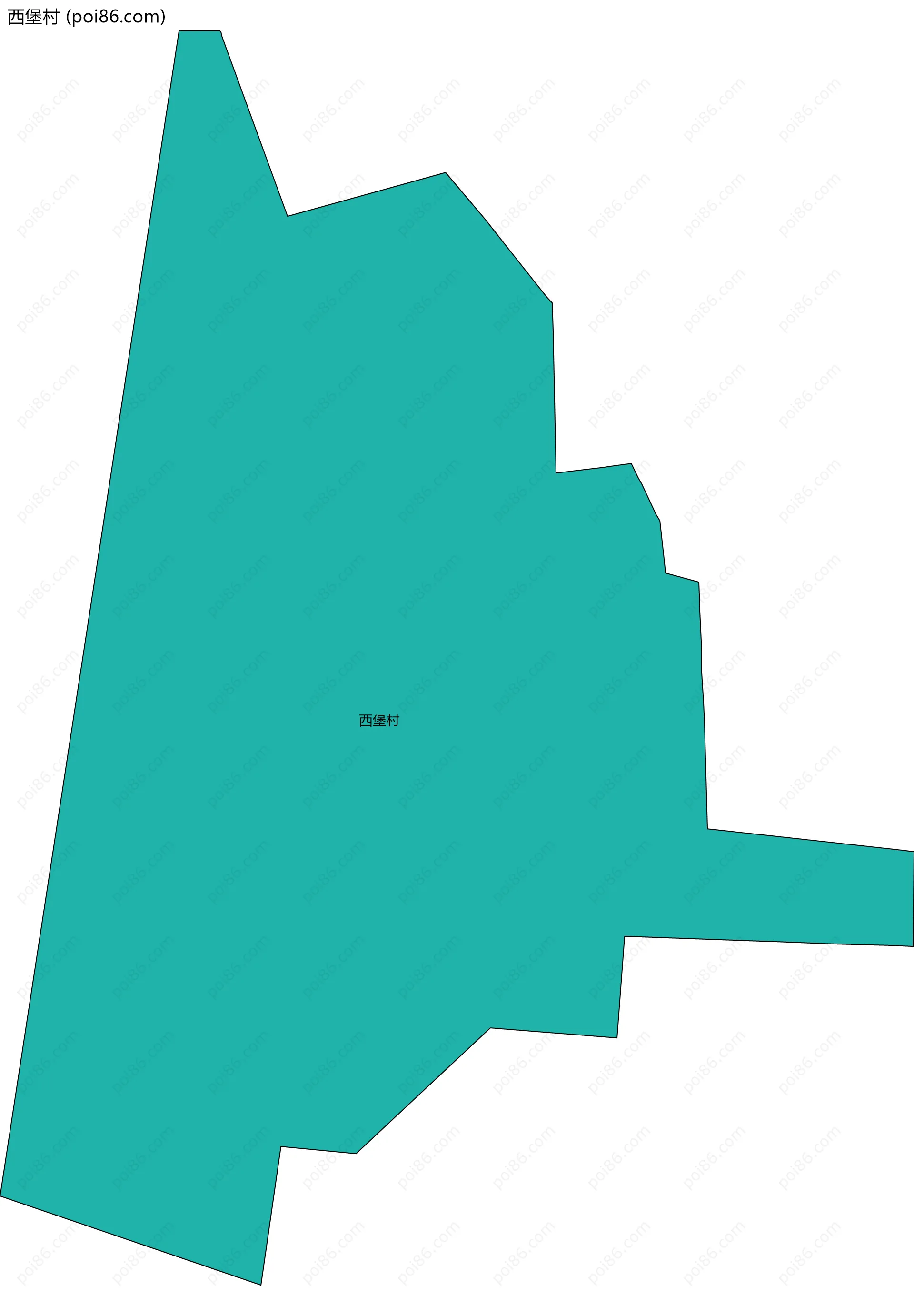 西堡村边界地图