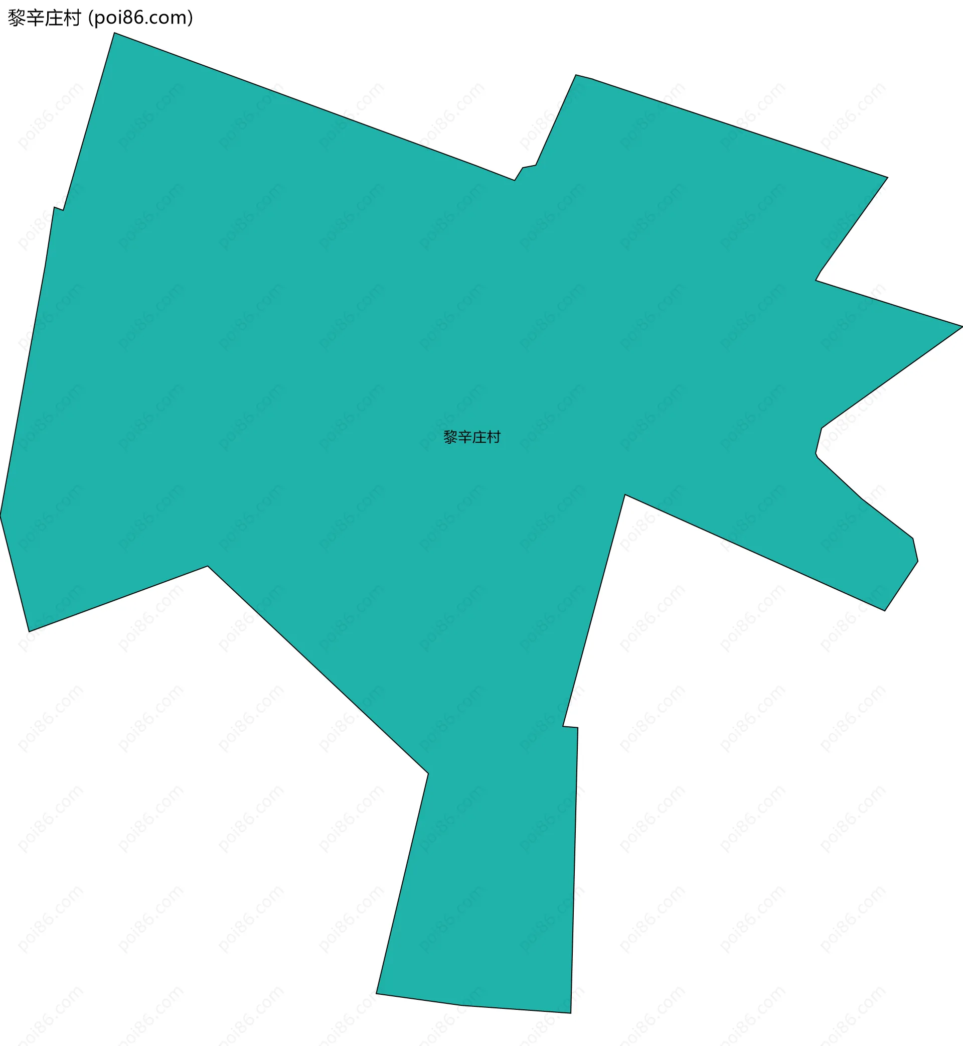 黎辛庄村边界地图