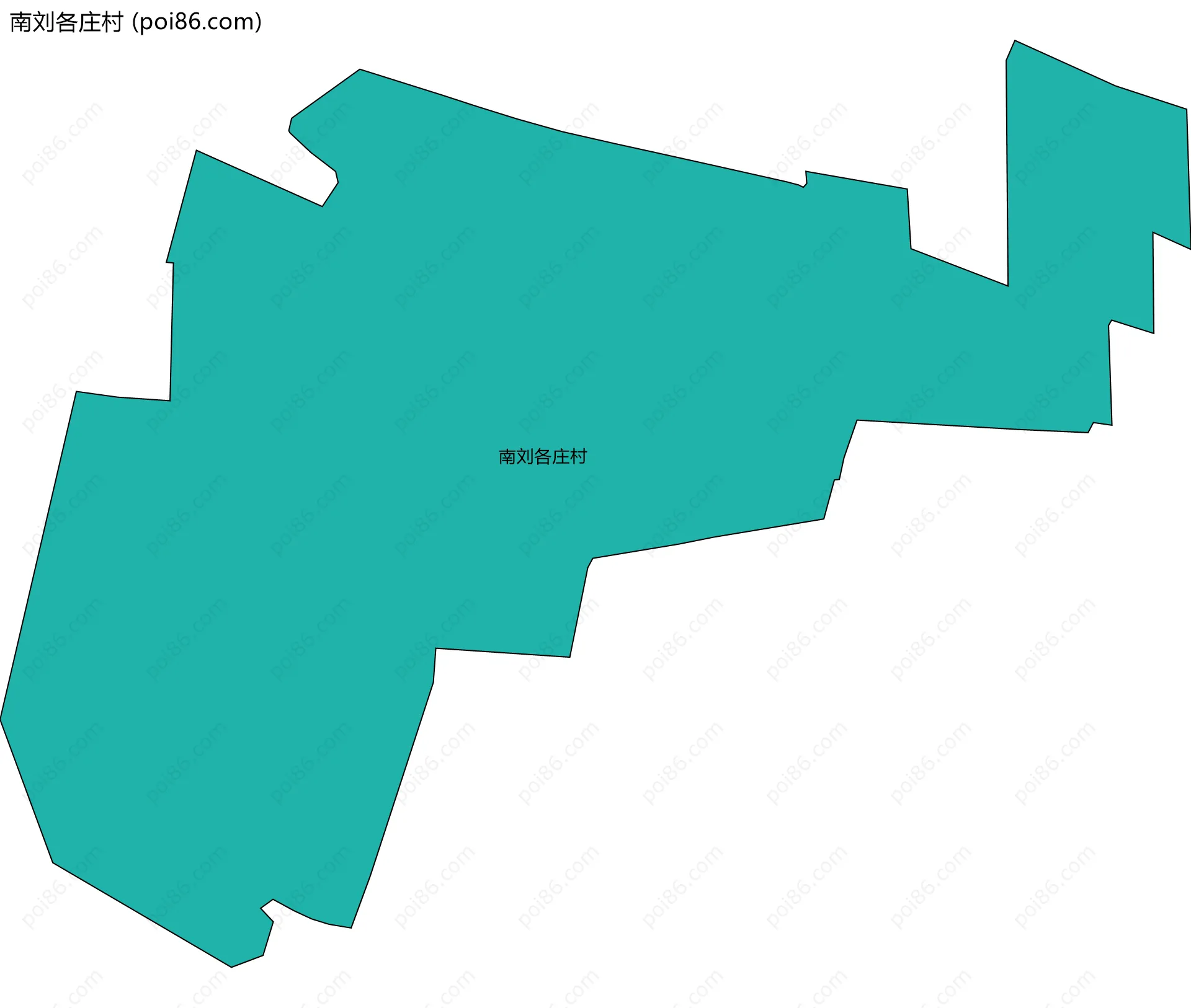 南刘各庄村边界地图