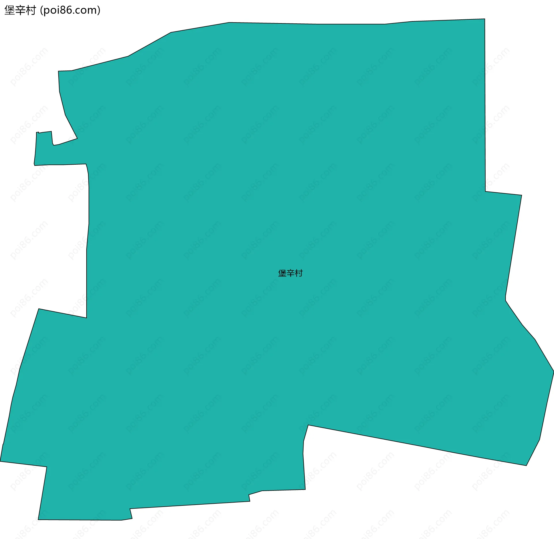 堡辛村边界地图