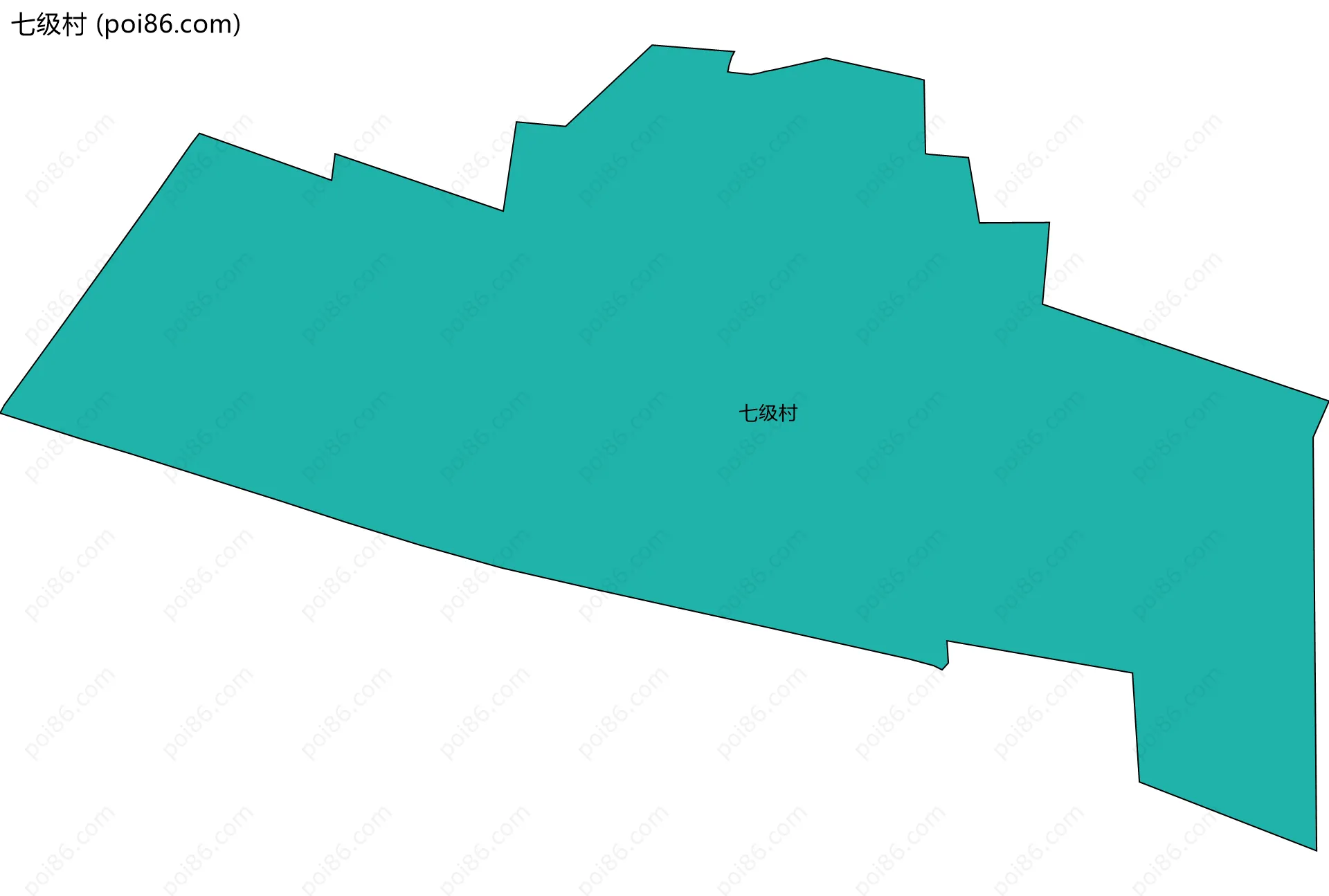 七级村边界地图