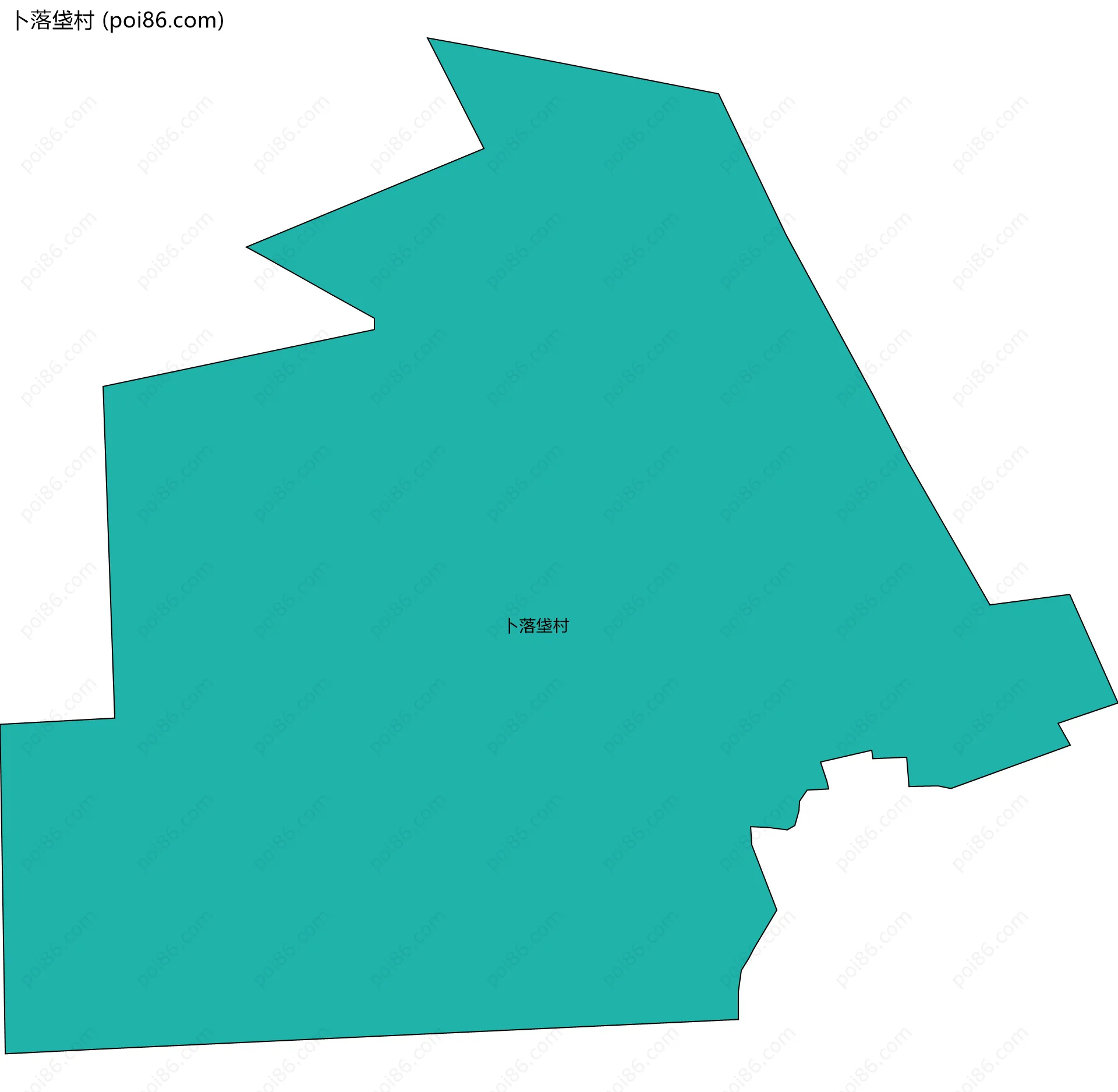 卜落垡村边界地图