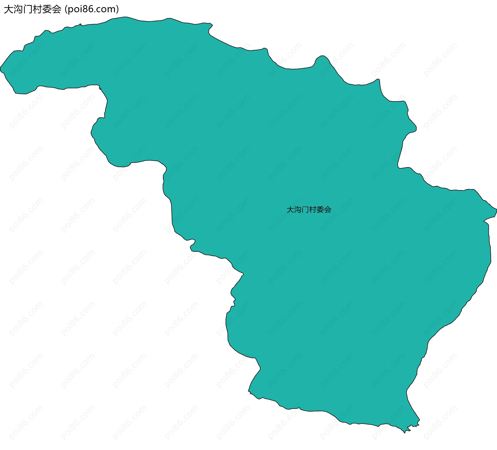 大沟门村委会边界地图