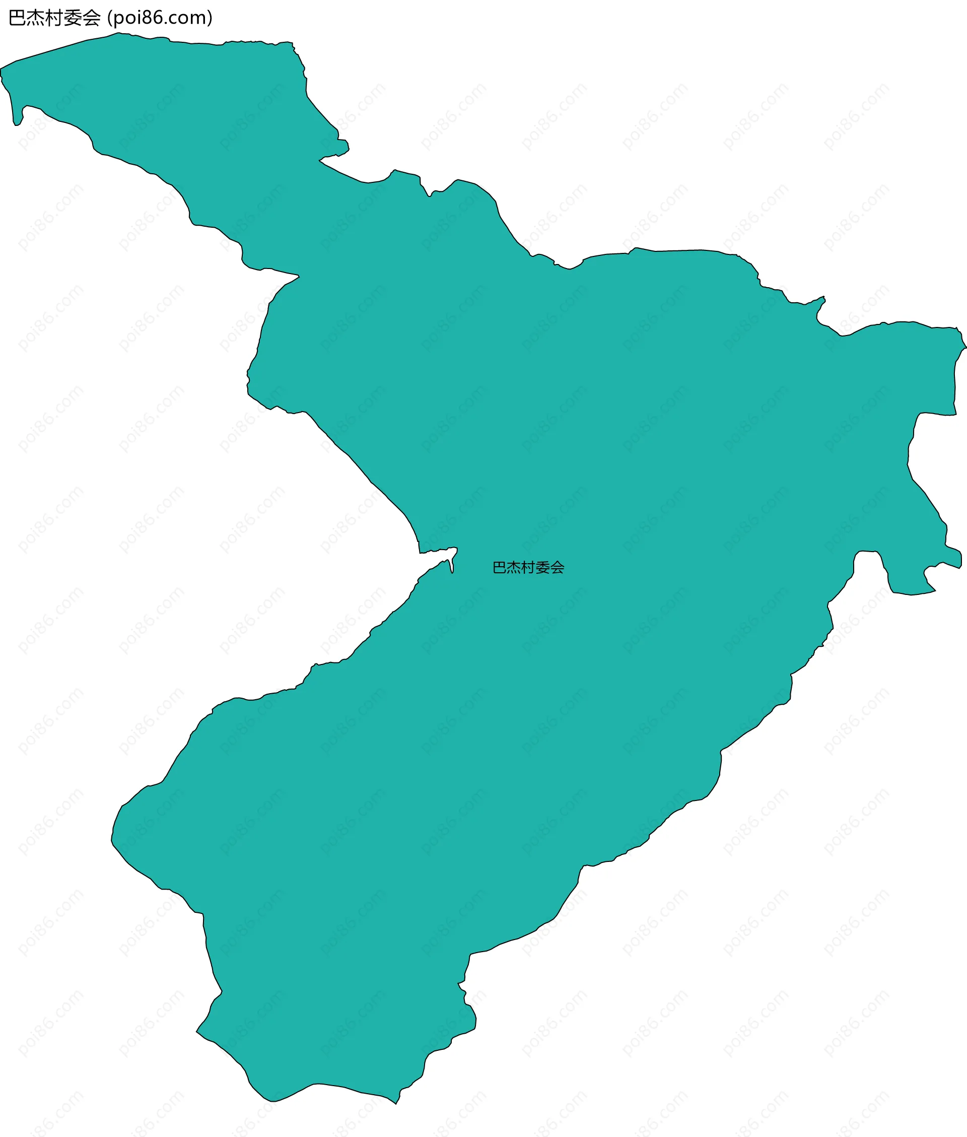 巴杰村委会边界地图