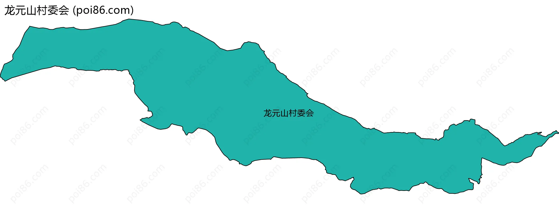 龙元山村委会边界地图
