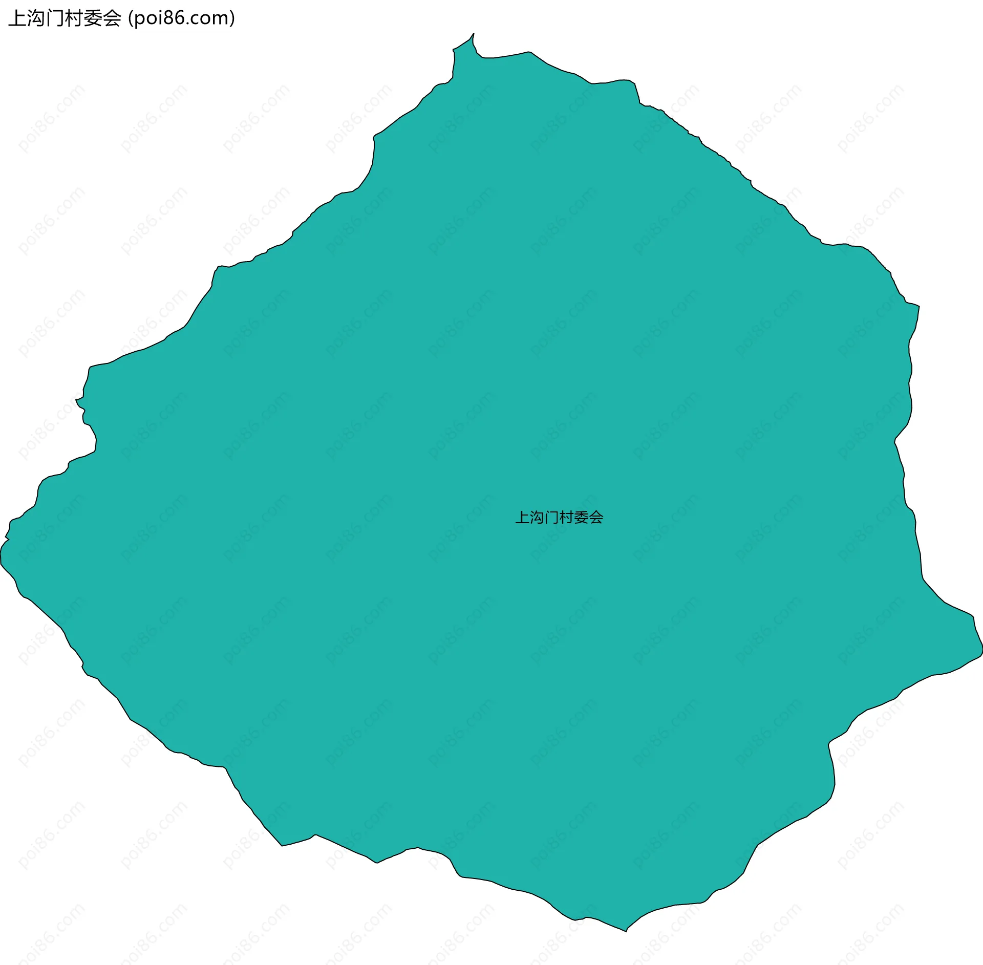 上沟门村委会边界地图