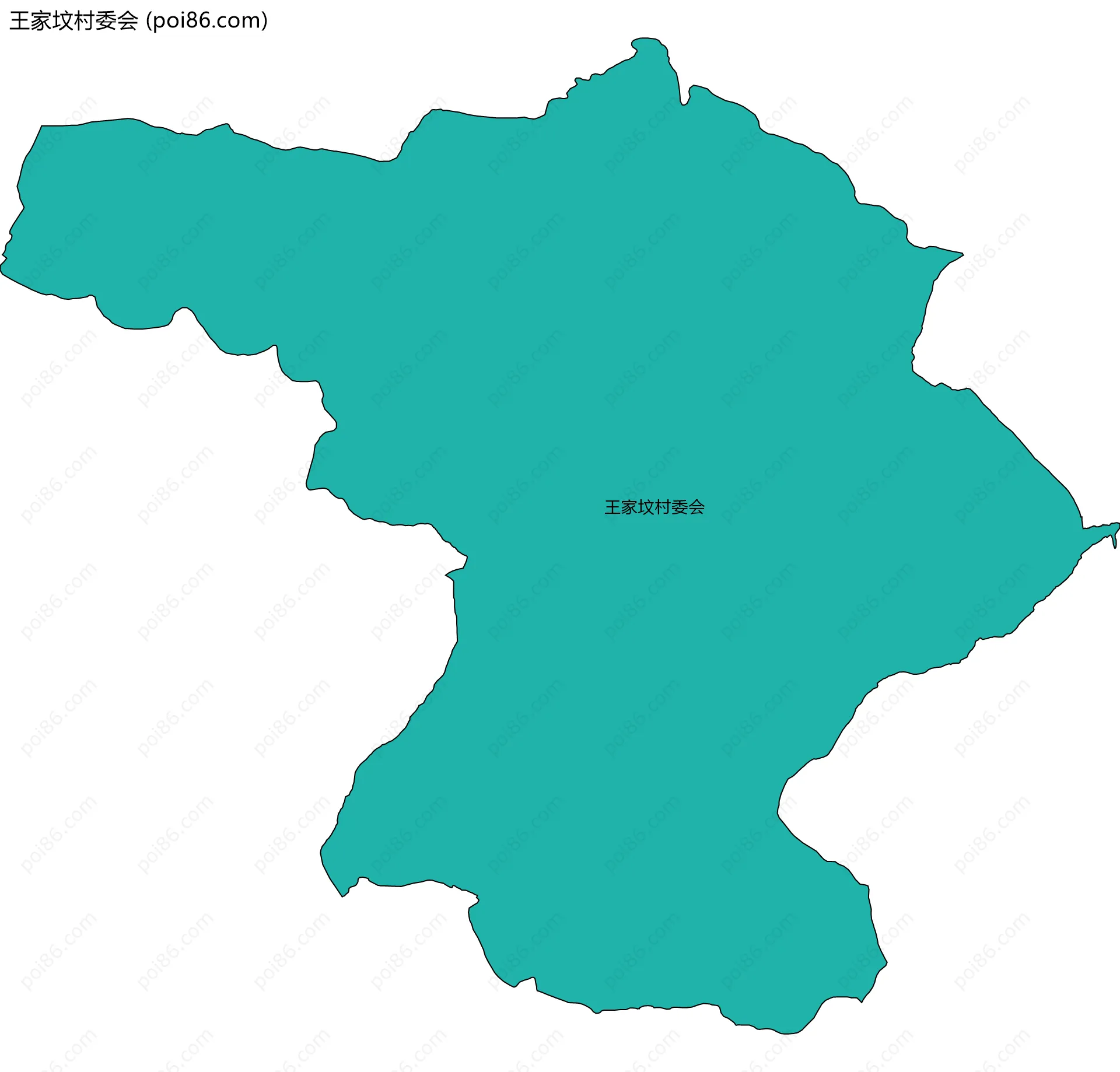 王家坟村委会边界地图