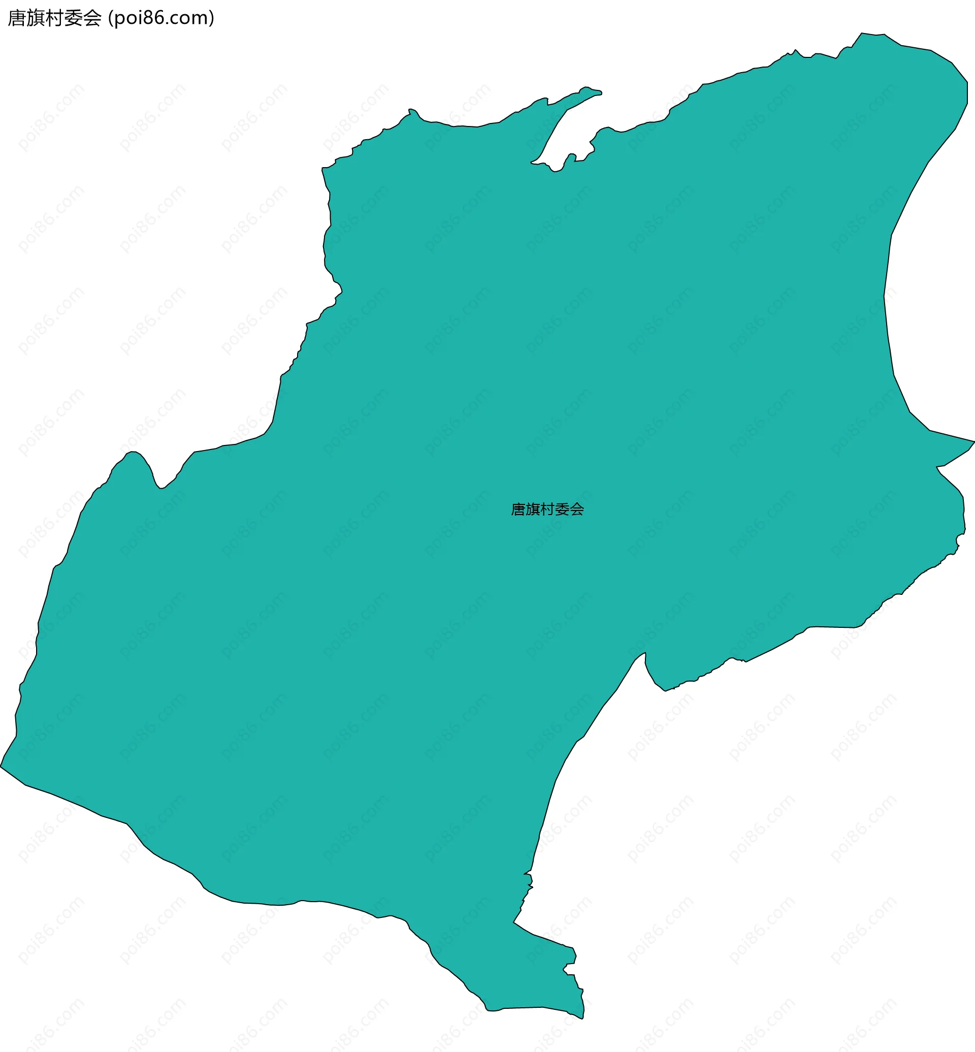 唐旗村委会边界地图