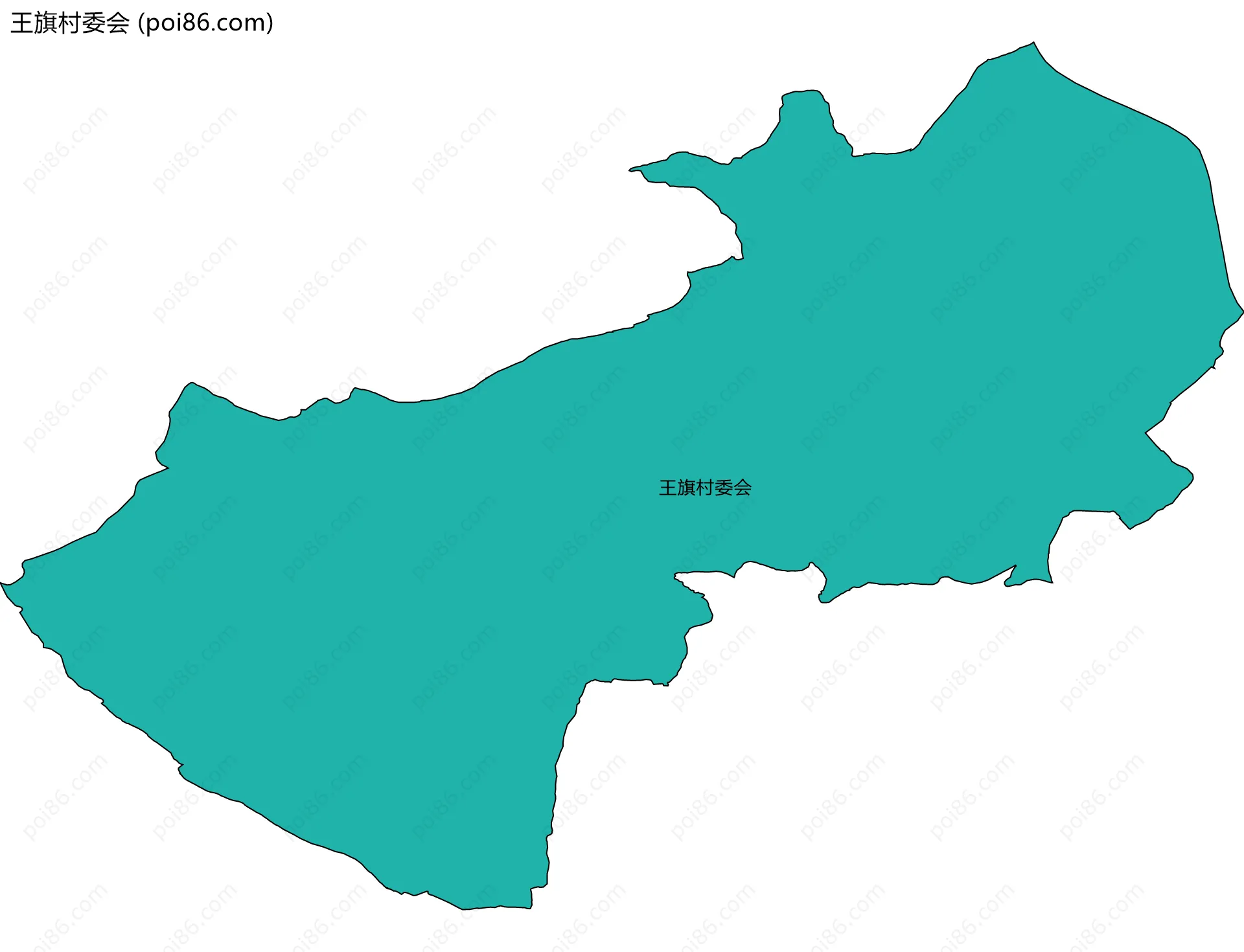 王旗村委会边界地图