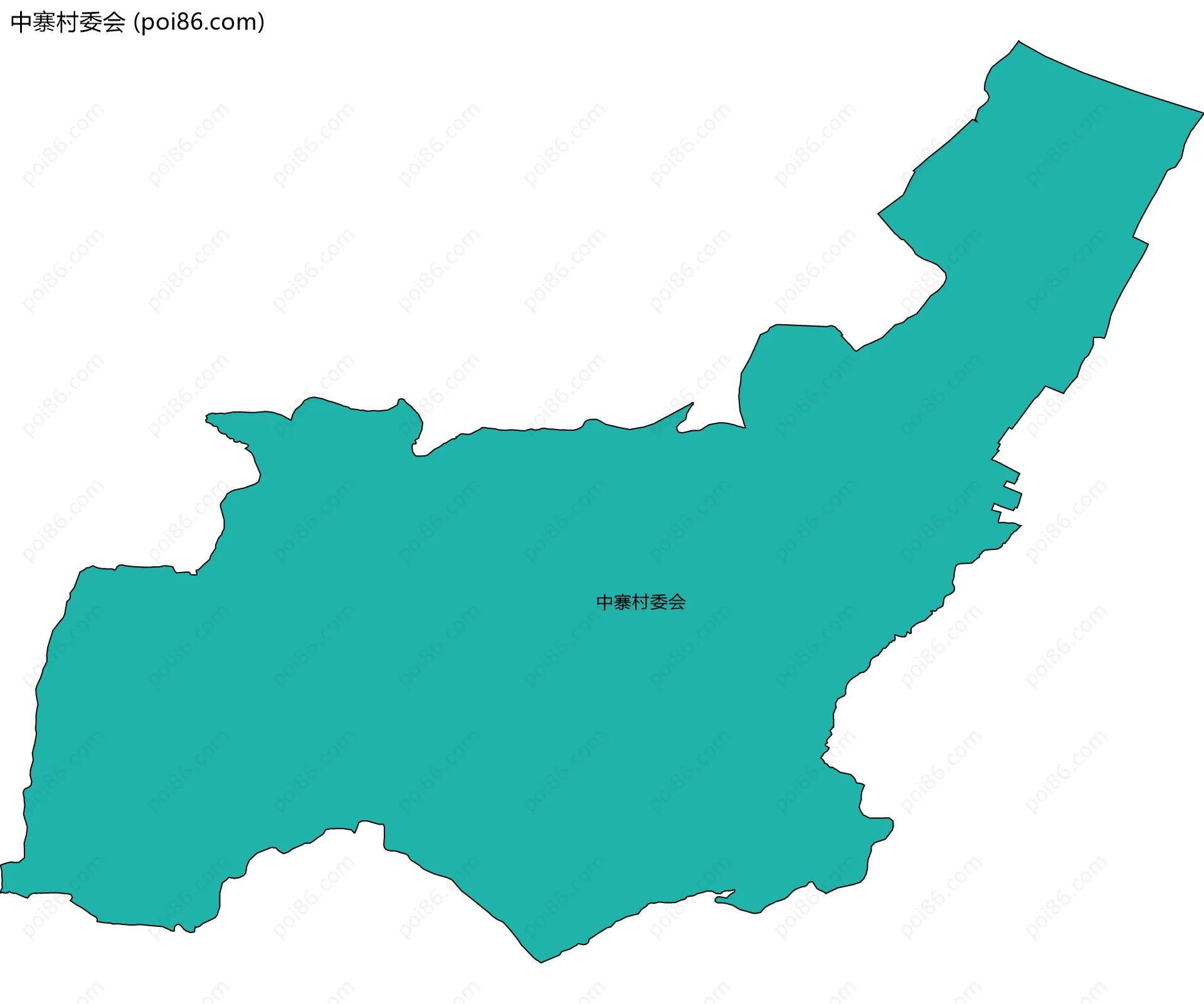 中寨村委会边界地图