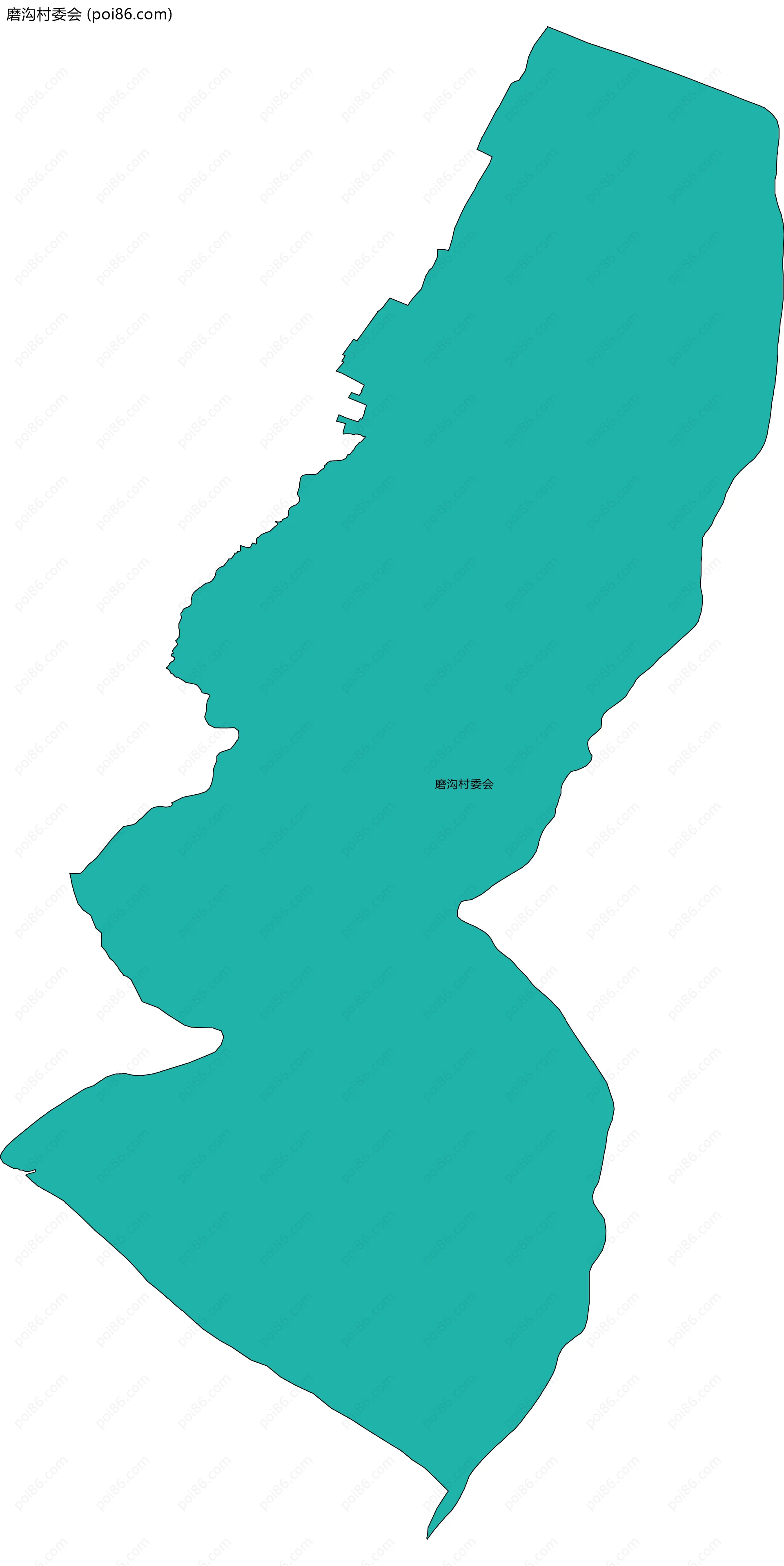 磨沟村委会边界地图