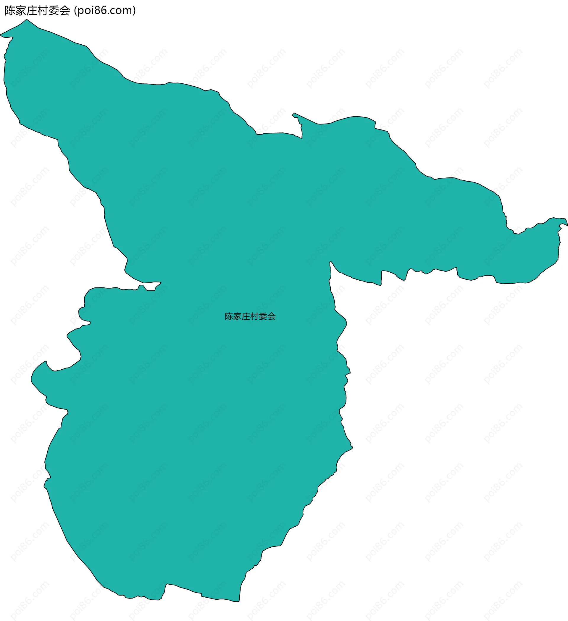 陈家庄村委会边界地图