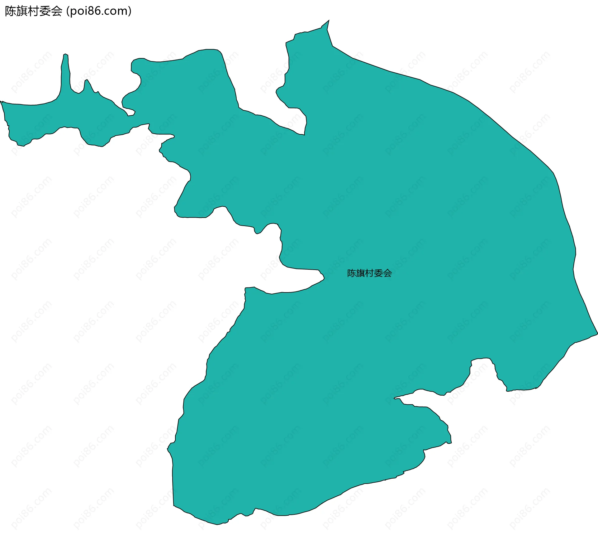 陈旗村委会边界地图