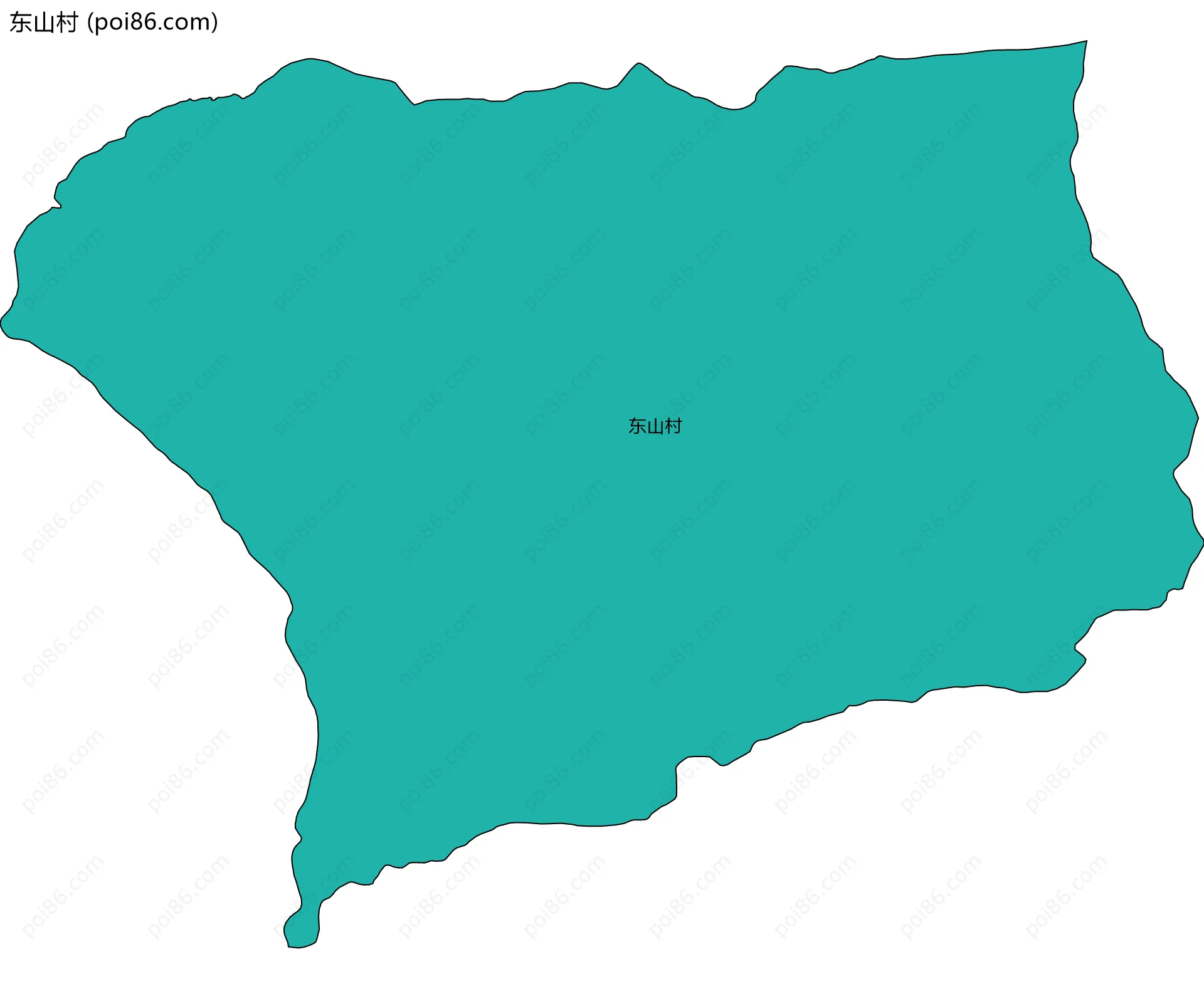 东山村边界地图