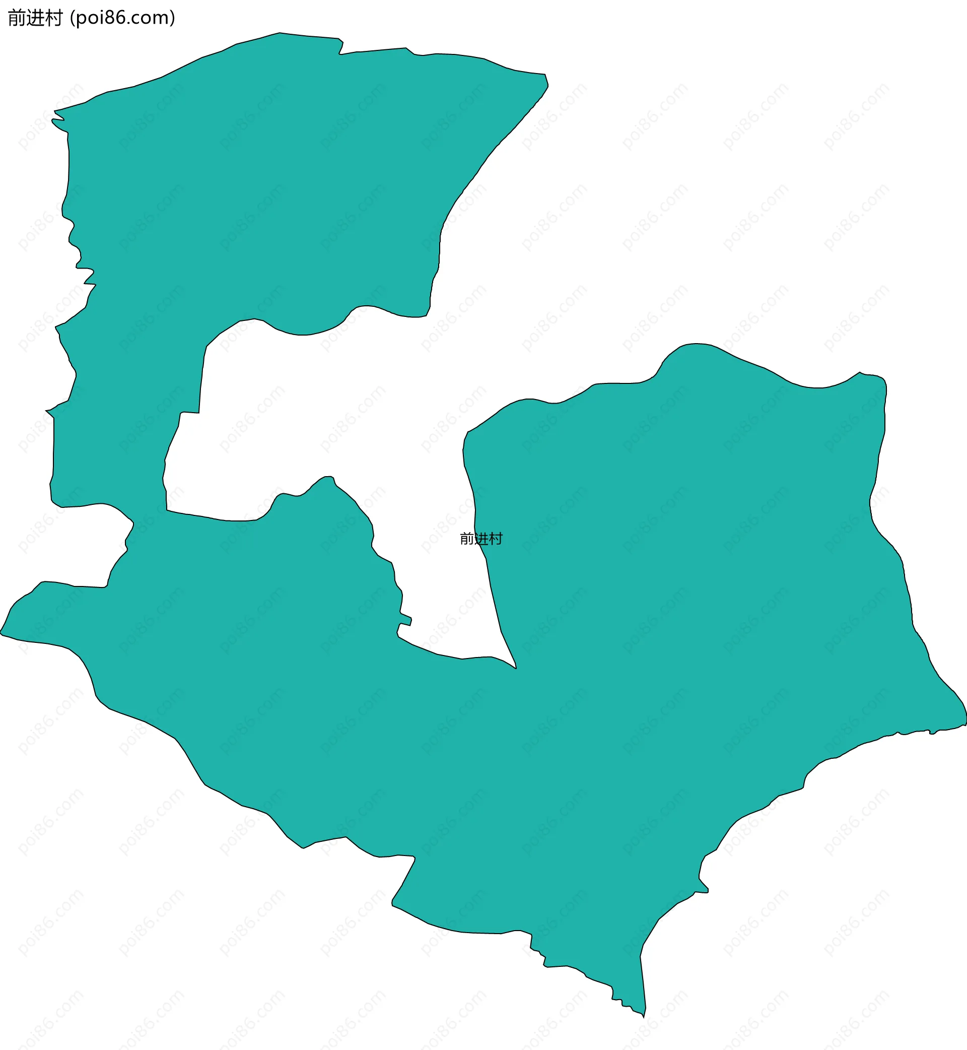 前进村边界地图