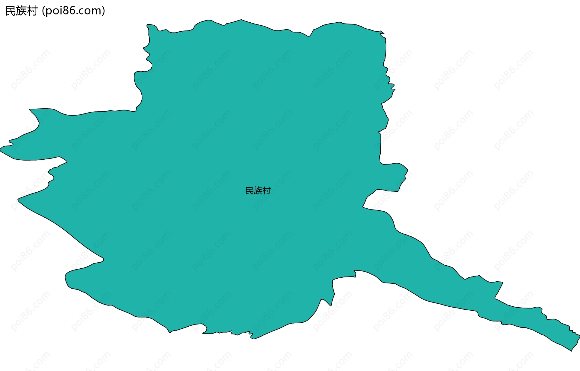 民族村边界地图