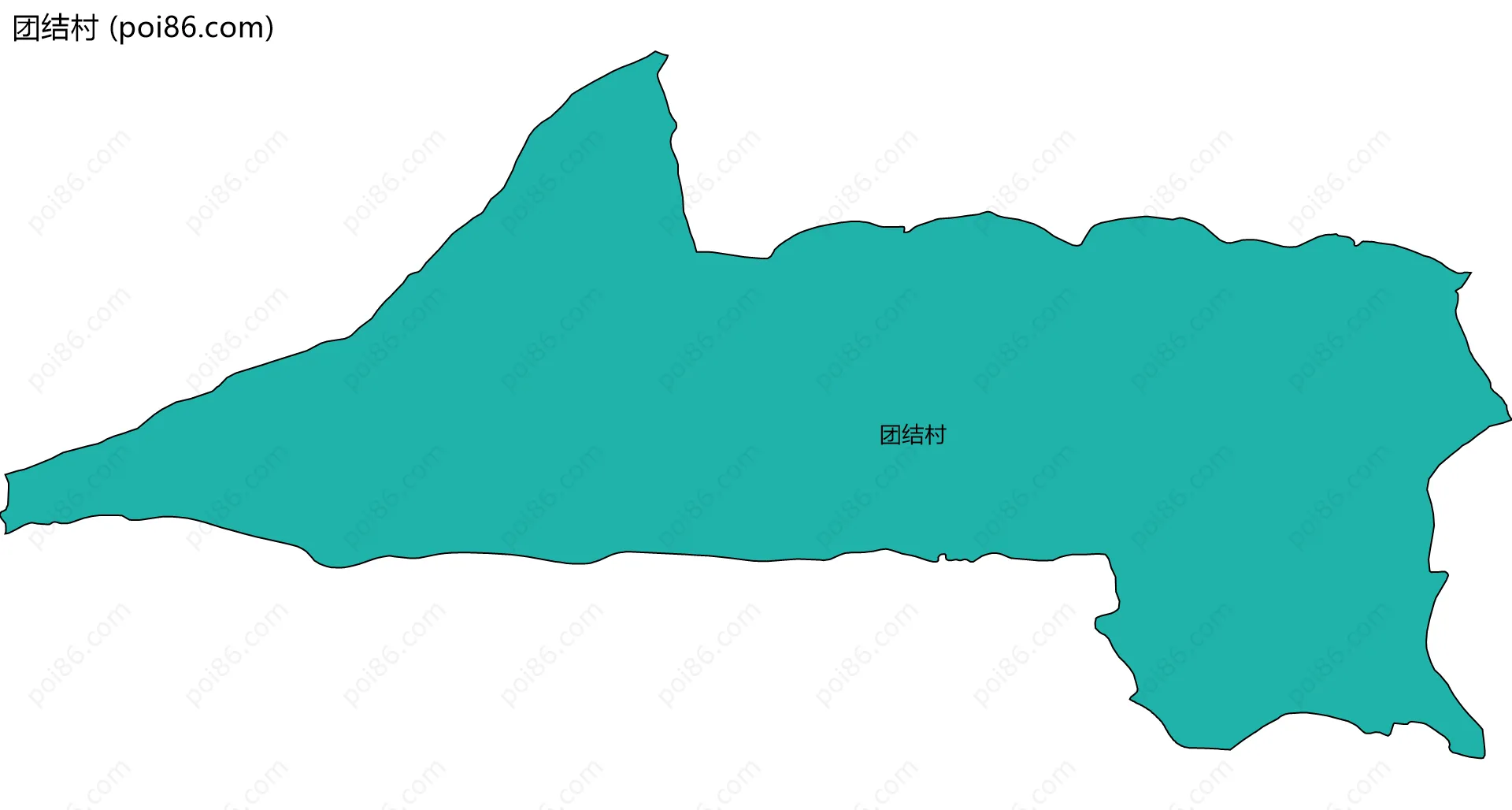 团结村边界地图