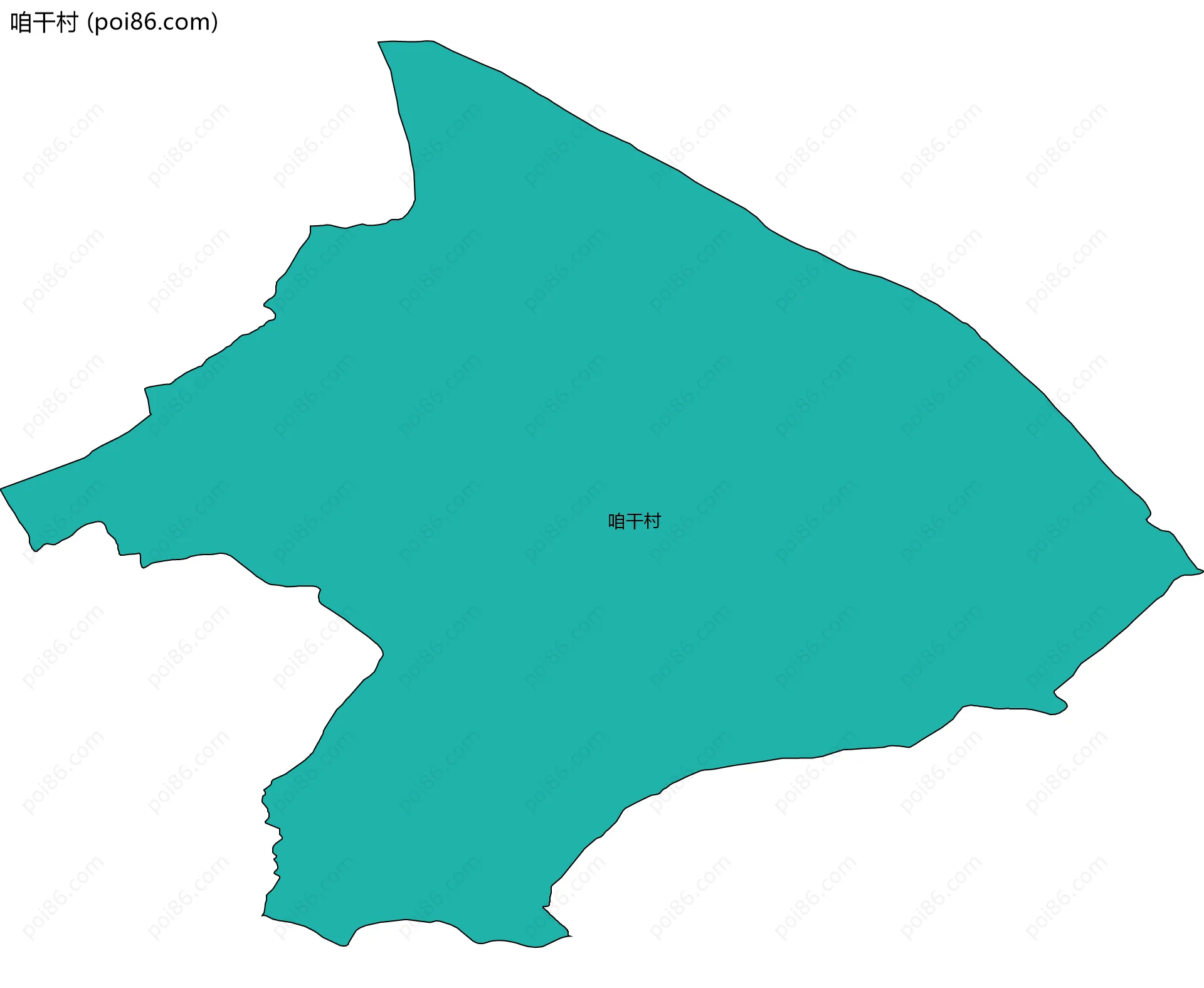 咱干村边界地图