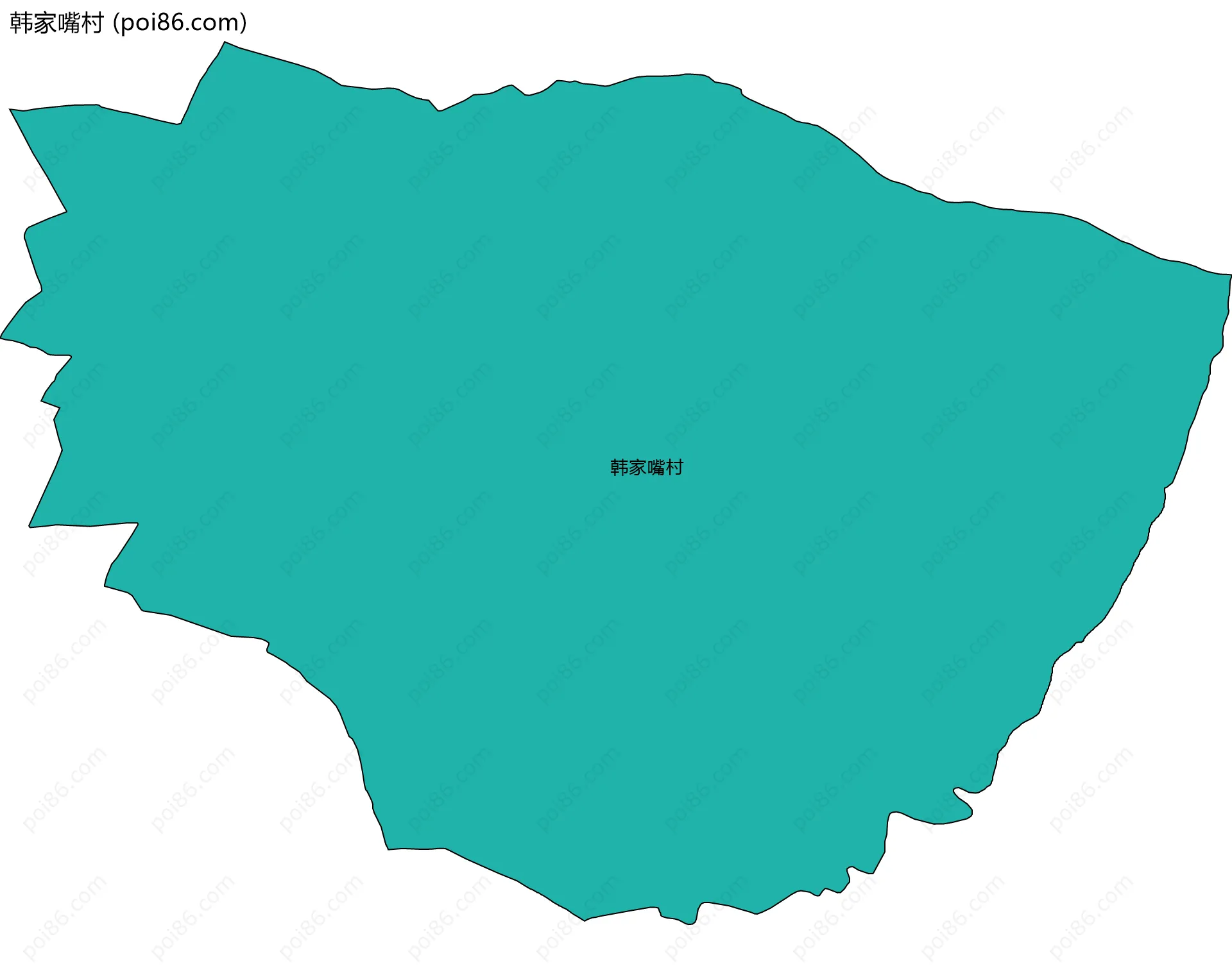 韩家嘴村边界地图